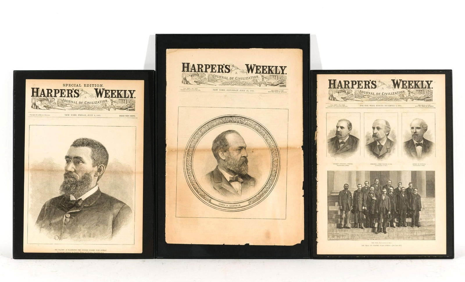 3 Harper's Weekly Journal Framed (1 of 5)