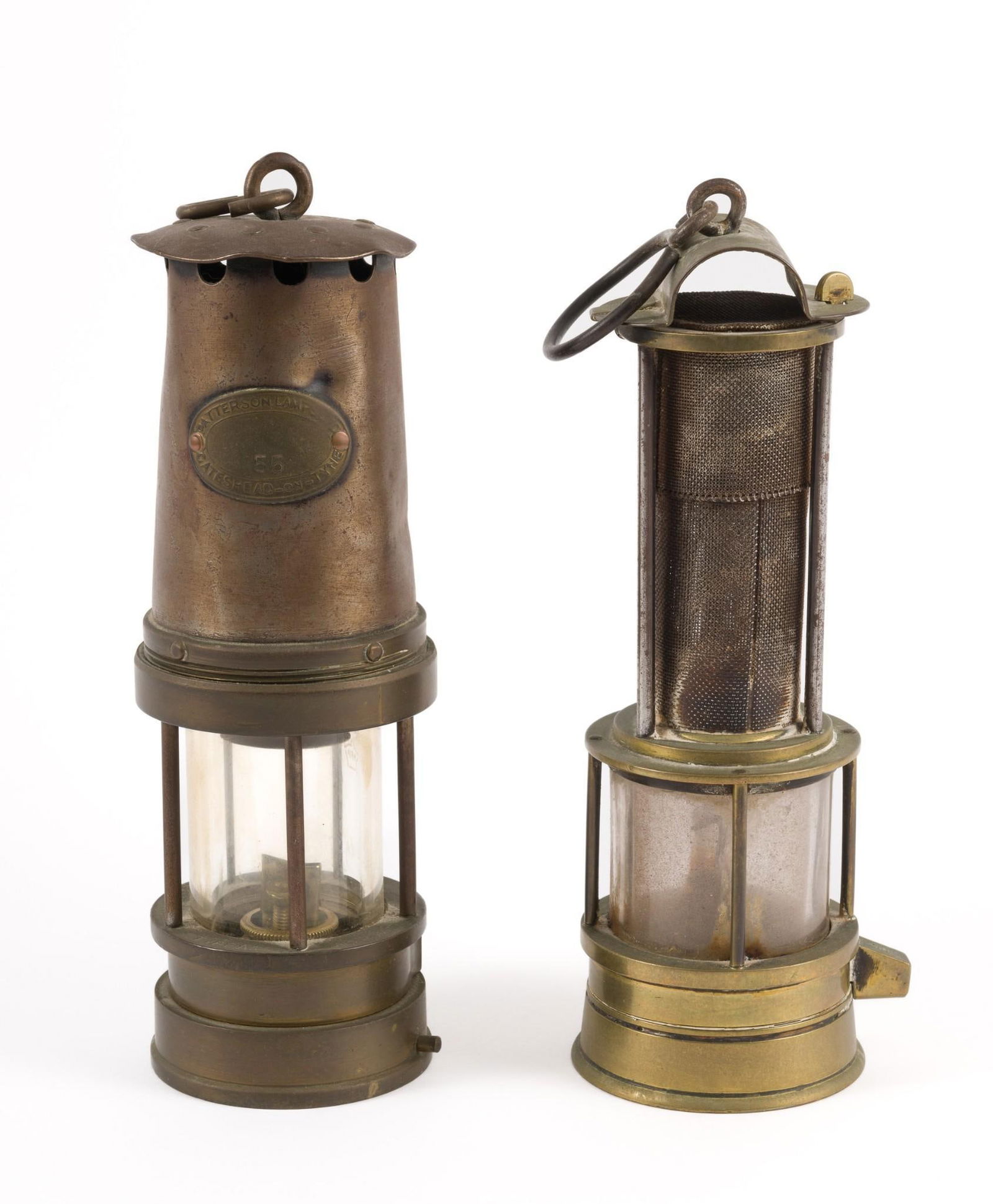 2 Antique Miners Safety Lamps incl Patterson Lamp Company (1 of 6)