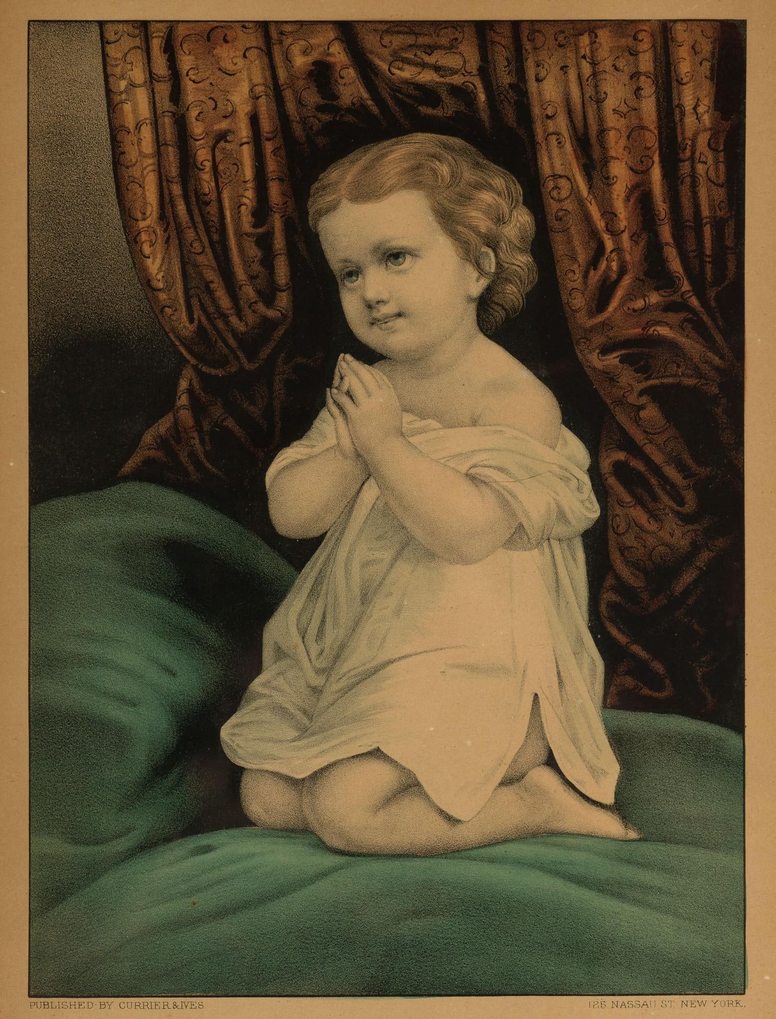 Currier and Ives The First Prayer Print (1 of 4)