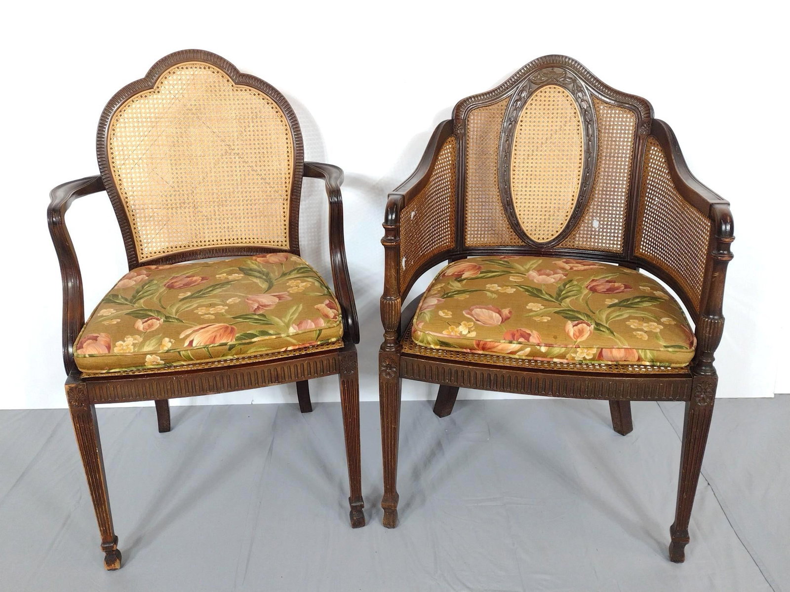 2 Vintage Cane Back Chairs (1 of 4)