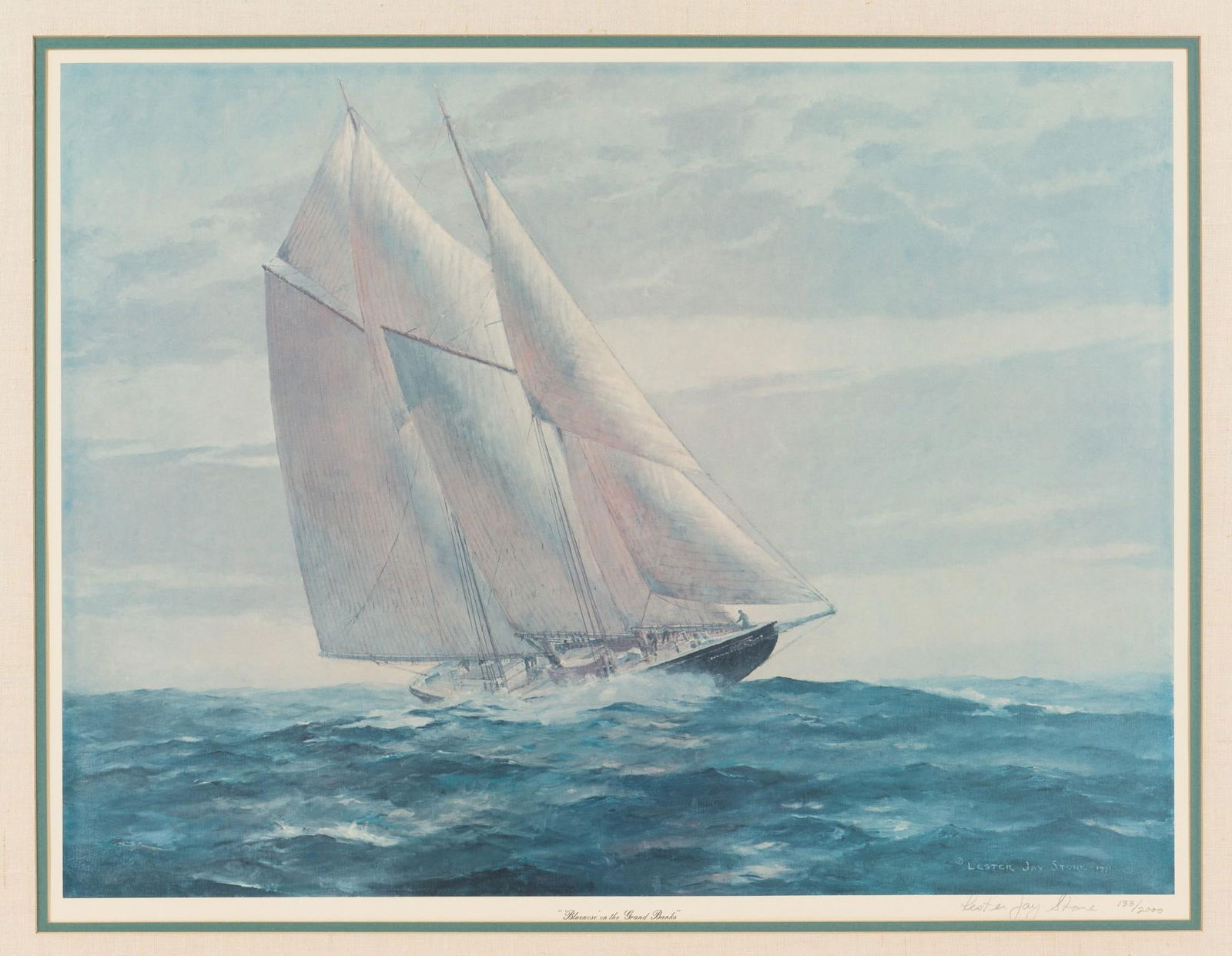 Lester Jay Stone "Bluenose on the Grand Banks" Ltd Ed Print (1 of 5)