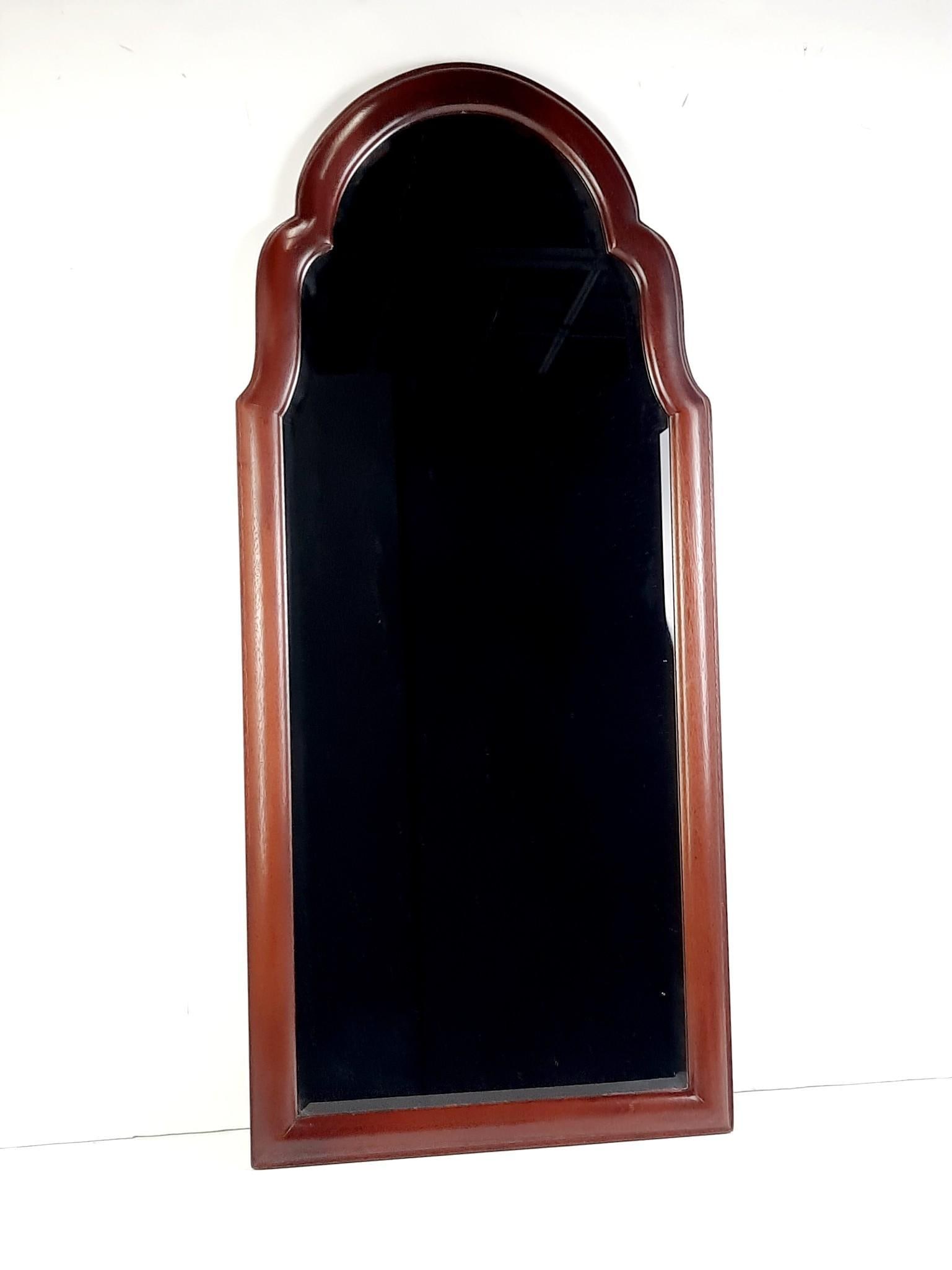 Wall Mirror: NOT ELIGIBLE FOR IN-HOUSE SHIPPING. No markings. Overall with frame 42-1/2" high x 19" wide.