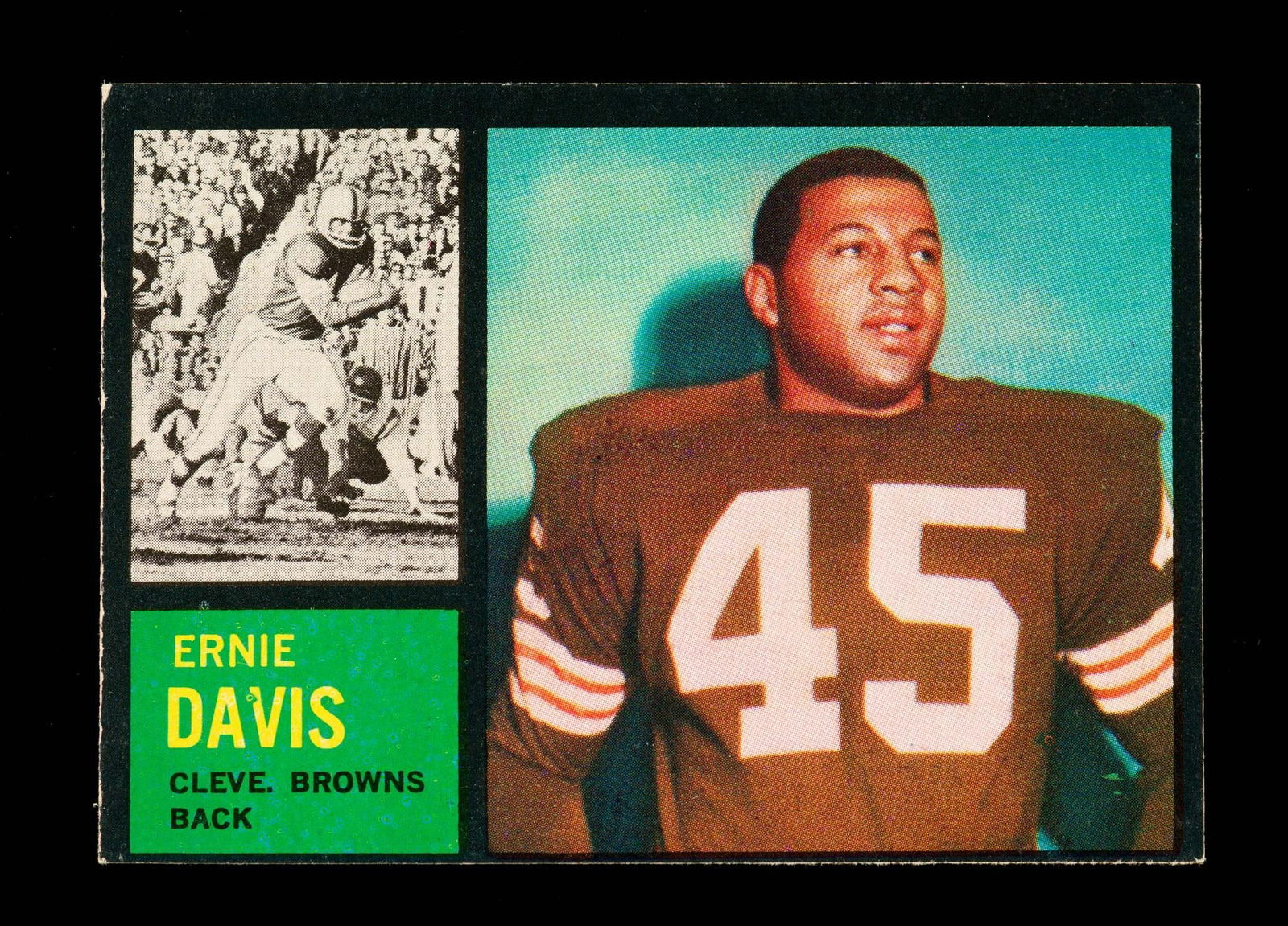 1962 Ernie Davis Rookie S.P. Topps #36 Football Card (1 of 2)