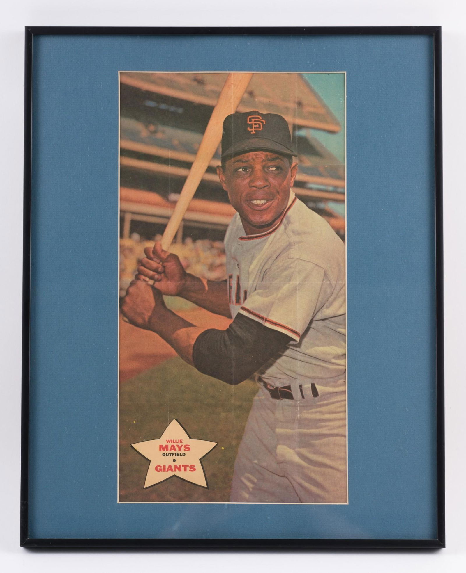 Framed 1968 Topps Willie Mays Poster (1 of 1)