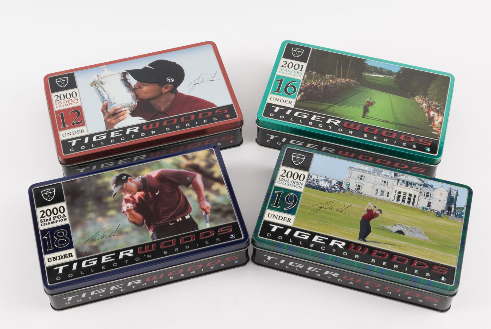 4 Tiger Woods Collector Series Nike Golf Ball Tins (1 of 5)