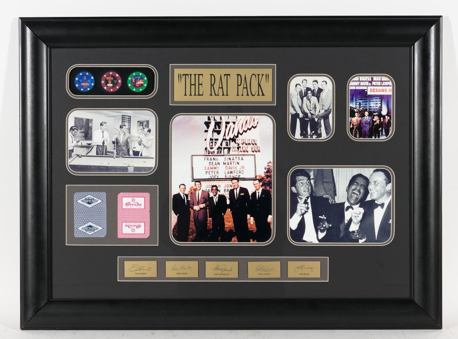 Framed Rat Pack Memorabilia (1 of 6)