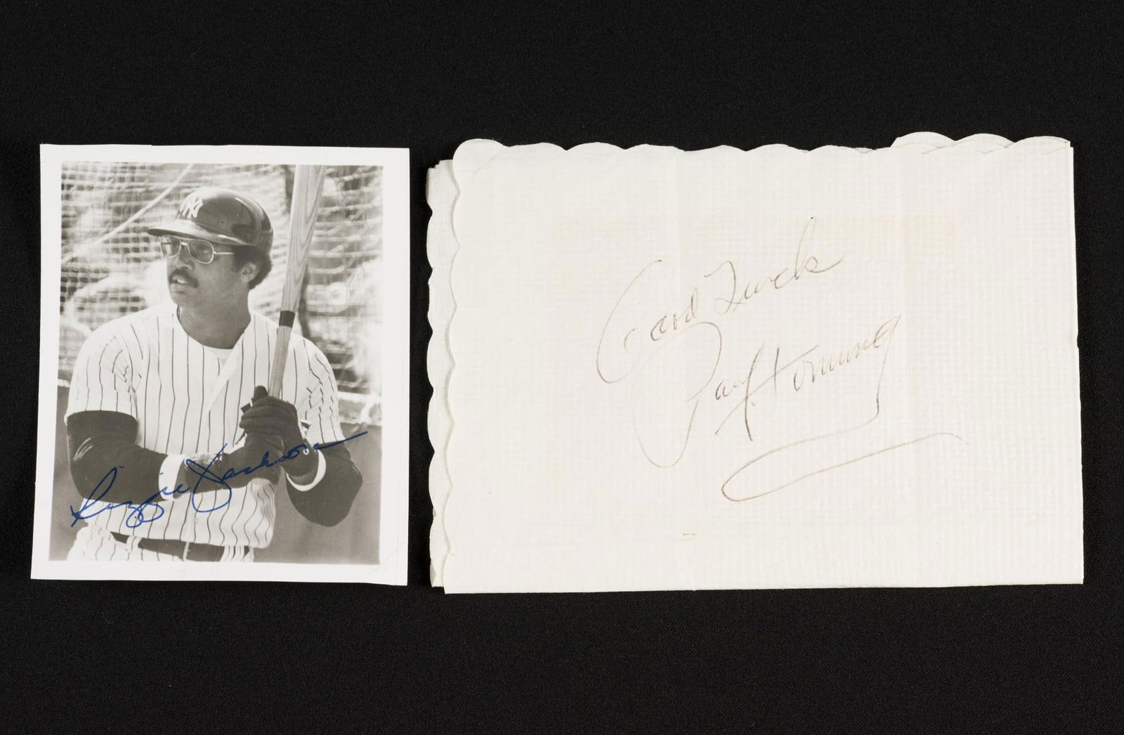 Reggie Jackson & Paul Hornung Autographs (1 of 4)