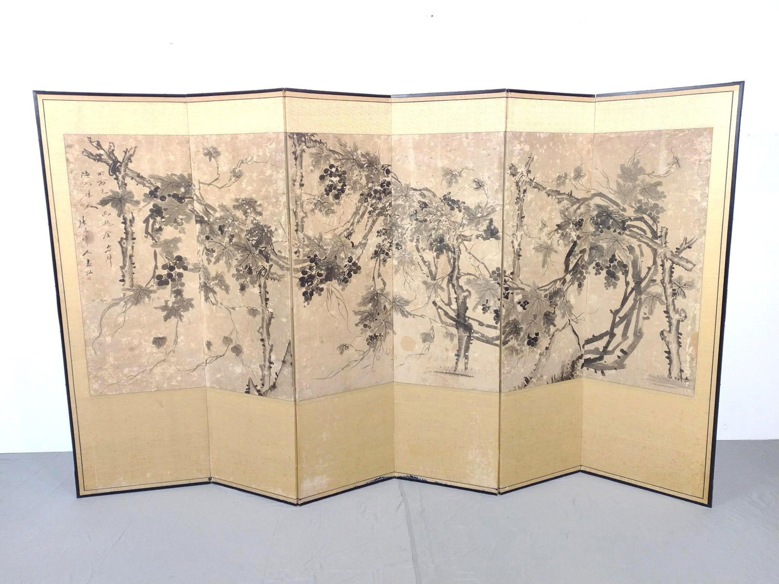 6 Panel Asian Watercolor Room Divider (1 of 12)