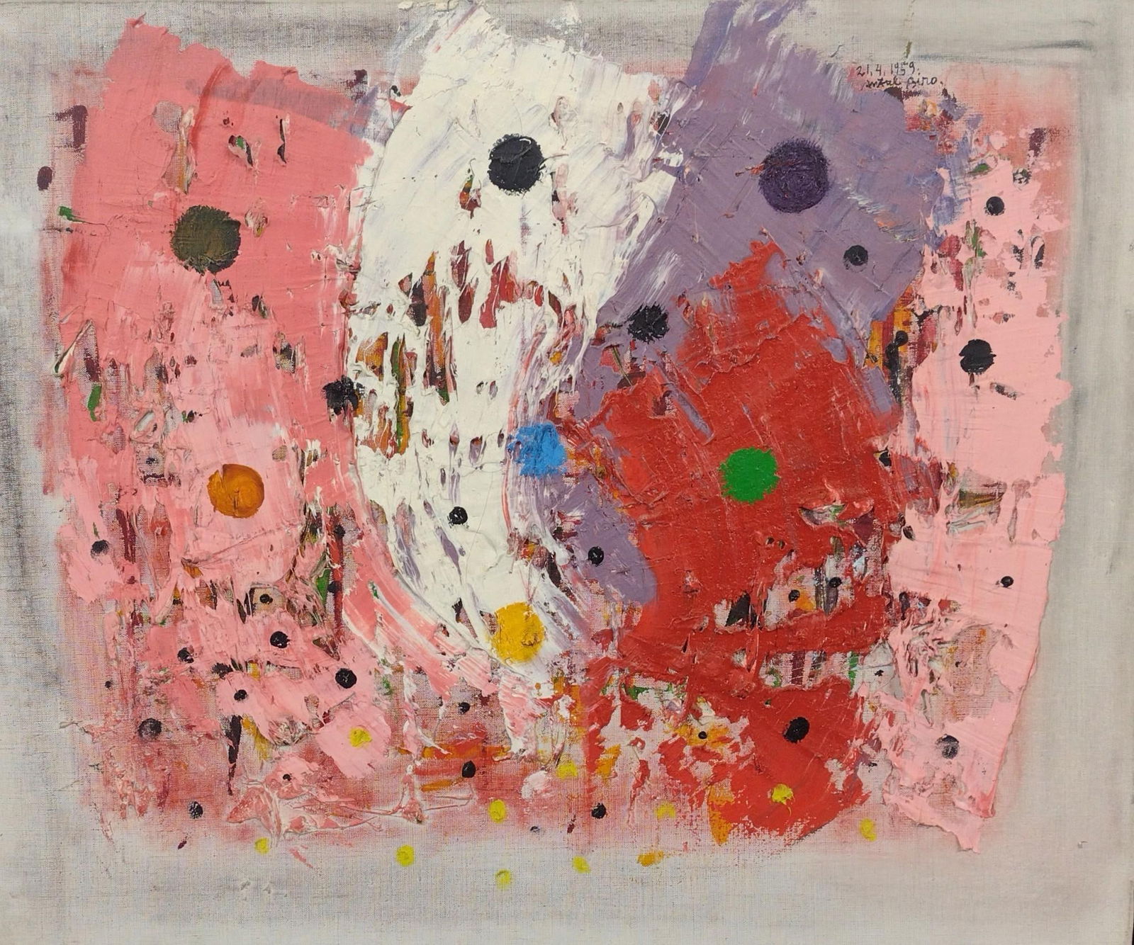 Antal Biro (Hungarian, 1907-1990) Abstract Painting (1 of 4)