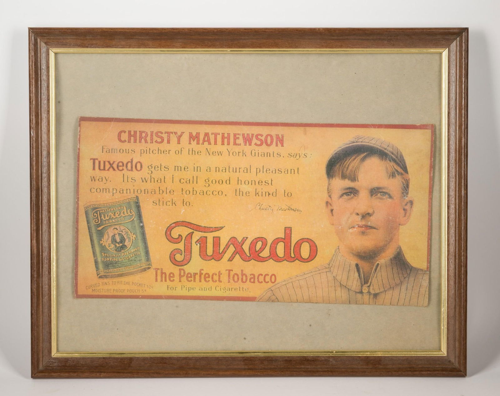 Christy Mathewson Tuxedo Tobacco Print Ad (1 of 4)