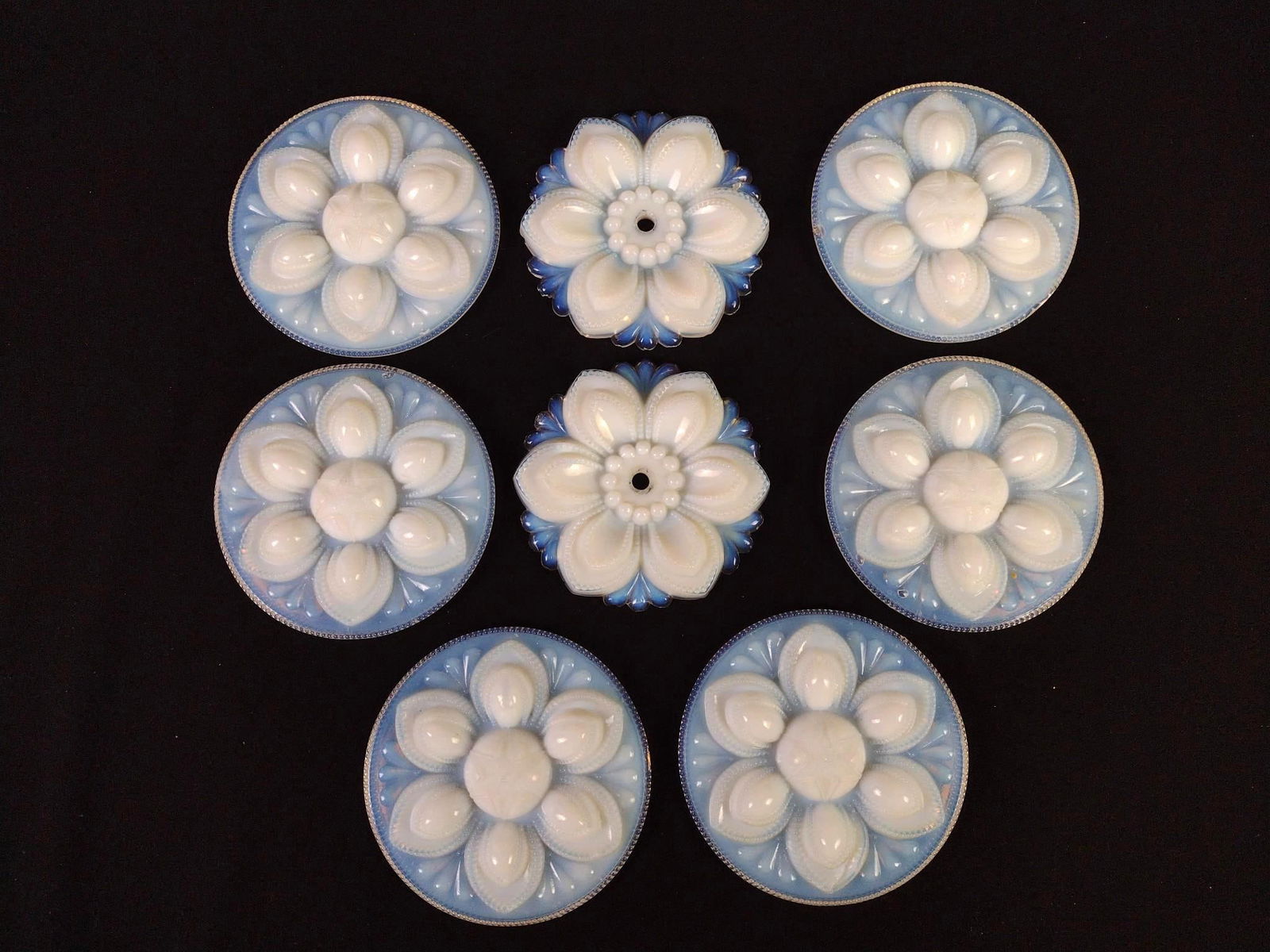 8 Milk Glass Curtain Tie Backs (1 of 3)
