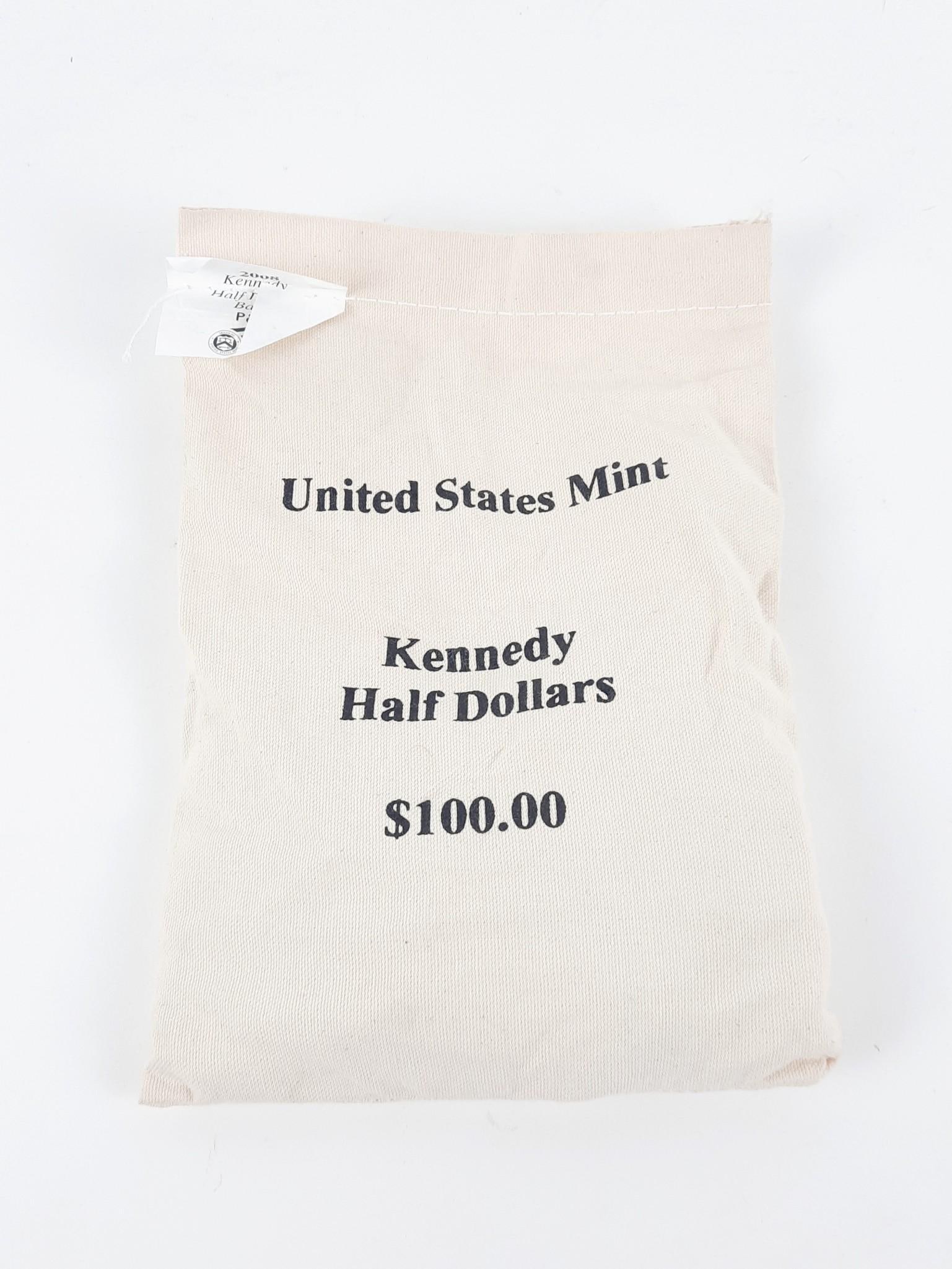 2008 Sealed Mint Bag of $100 Kennedy Halves (1 of 2)