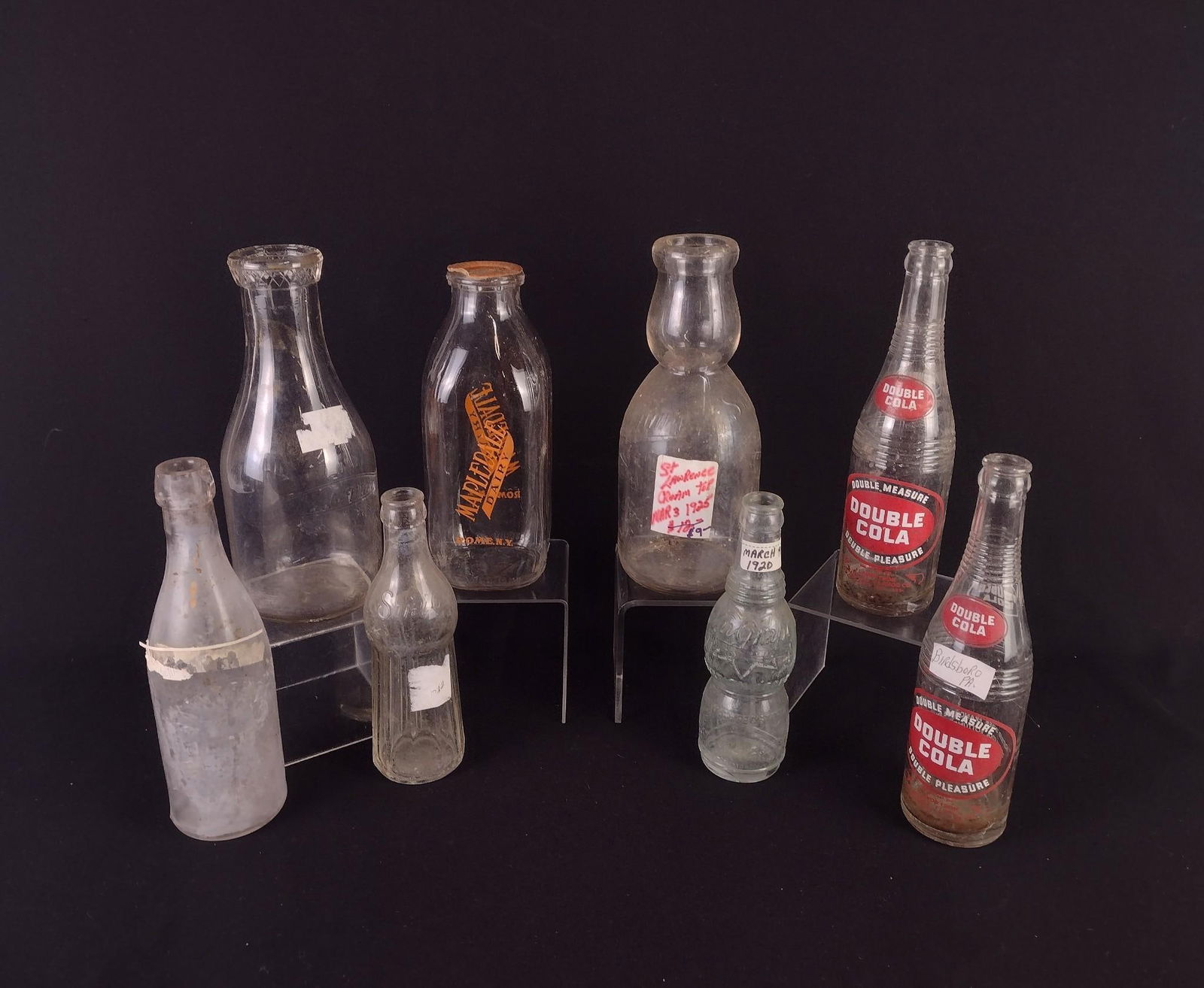 8 Vintage Milk and Soda Bottles incl Bluebell, PA (1 of 4)