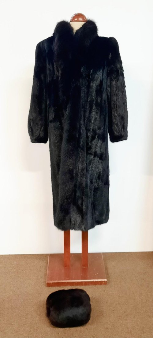 Full Length Fur Coat and Muff (1 of 2)