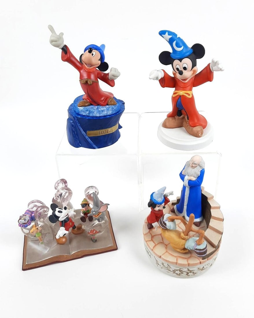 4 Disney Figurines incl Fantasia (1 of 8)