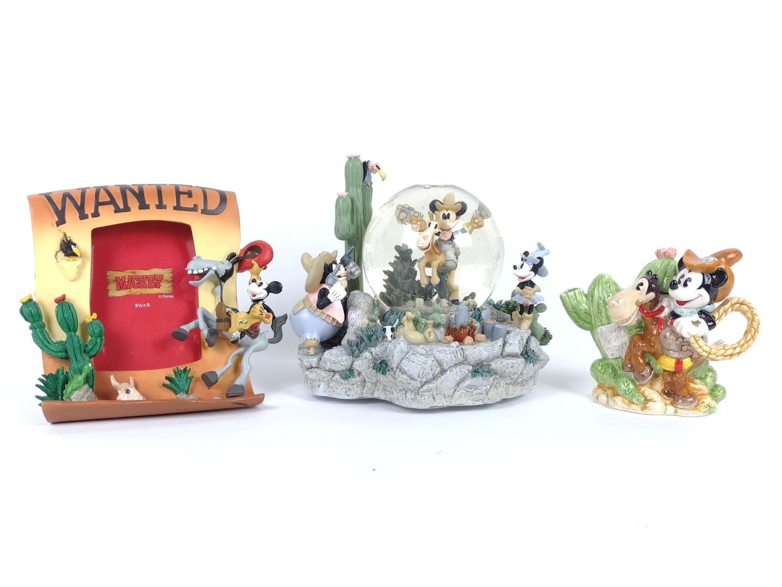 3 Mickey Mouse Western Collectibles incl Snow Globe (1 of 9)