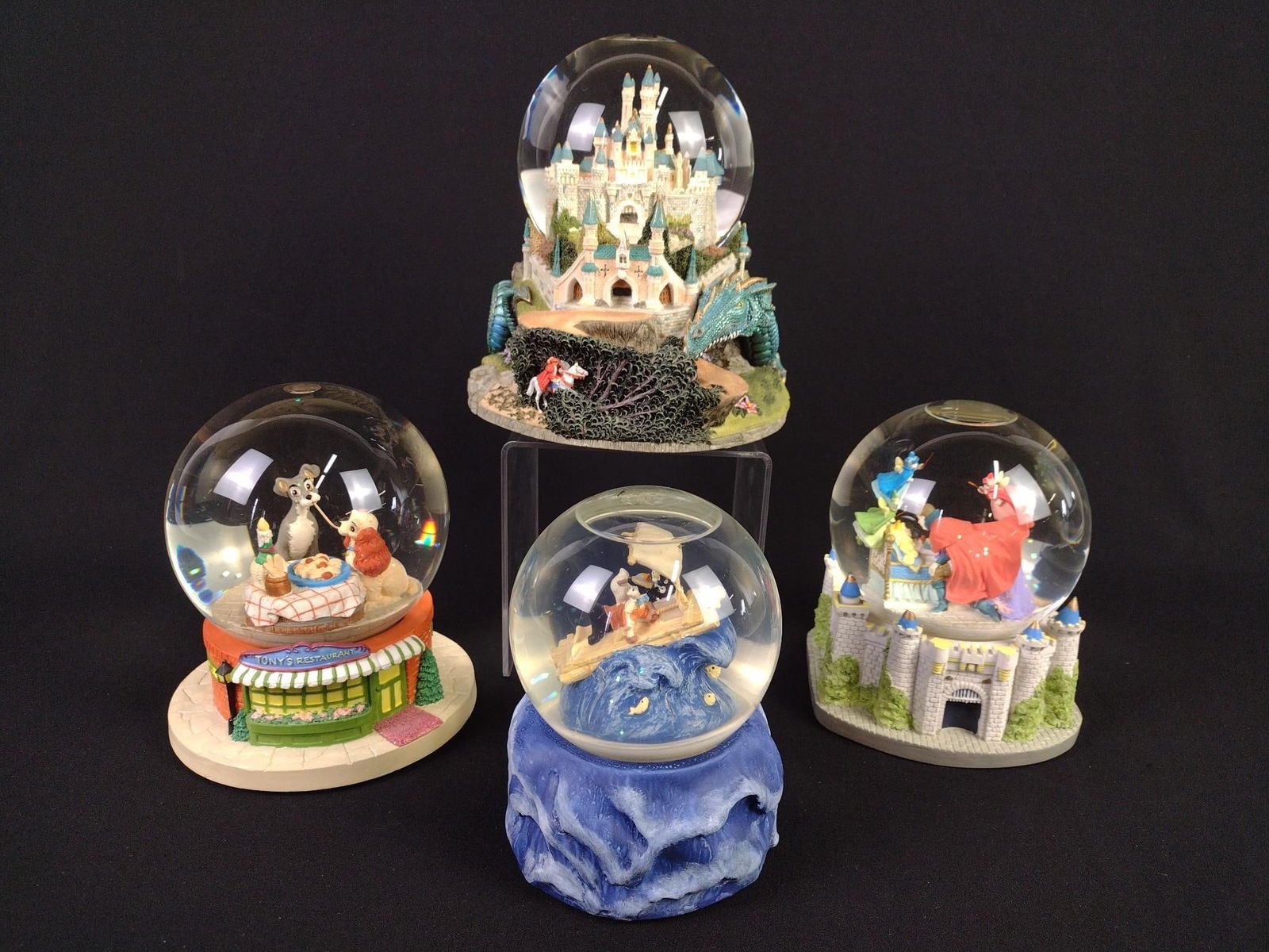 4 Disney Snow Globes incl Sleeping Beauty (1 of 13)