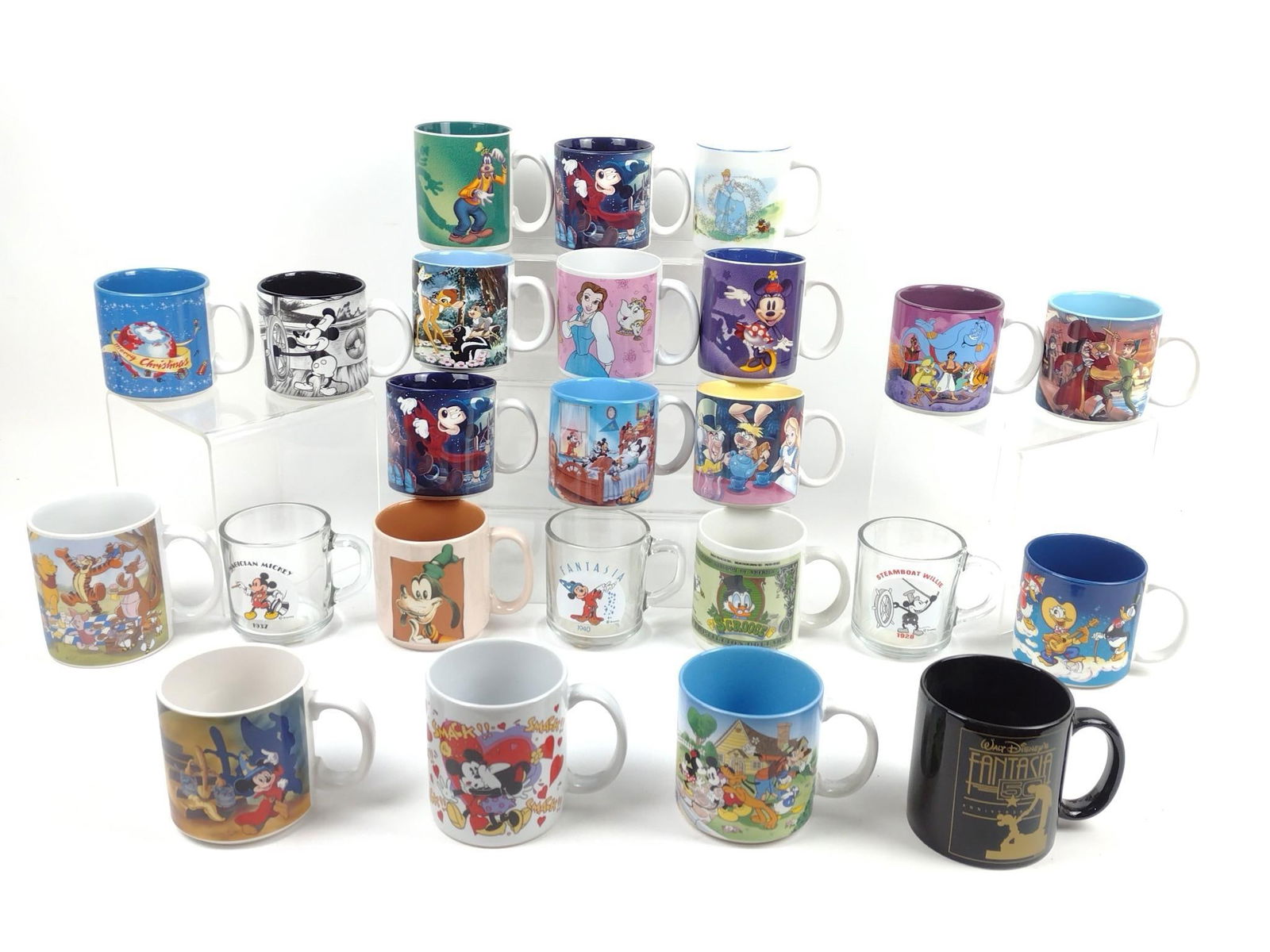 24 Disney Mugs incl Beauty and The Beast (1 of 3)