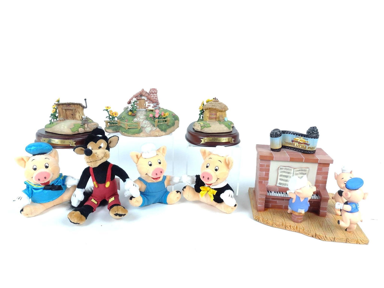 9 Pcs The Three Little Pigs incl Houses (1 of 10)