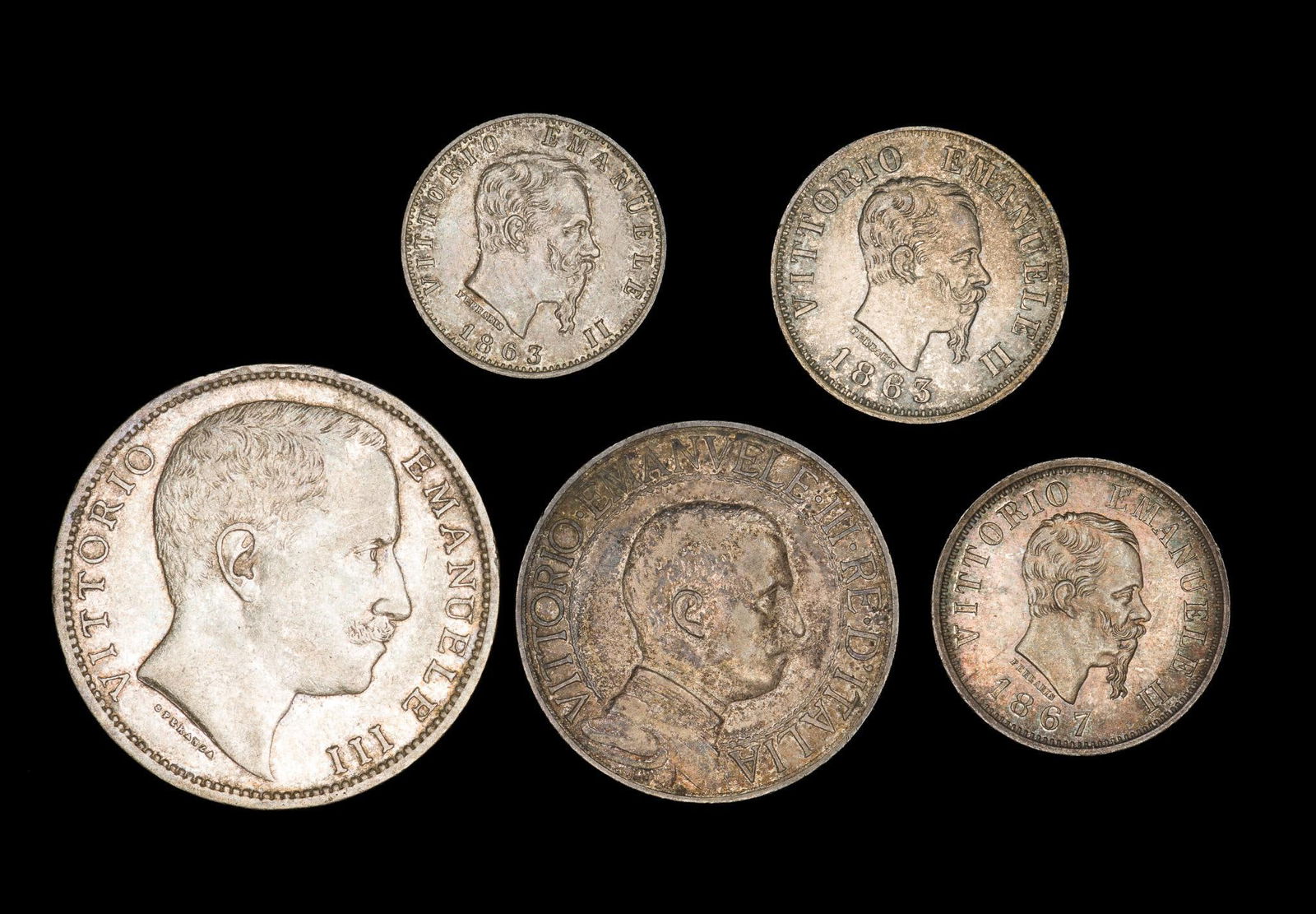 Five Silver Coins Italy (1 of 2)