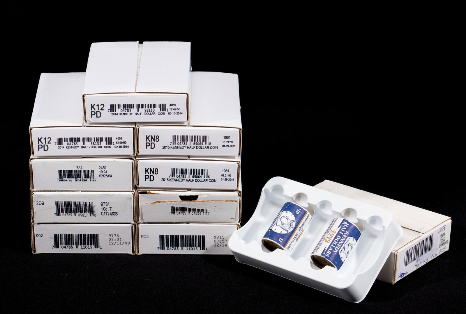 Group Of 10 Sealed U.S. Mint Boxes Kennedy Half Dollar Rolls (1 of 3)