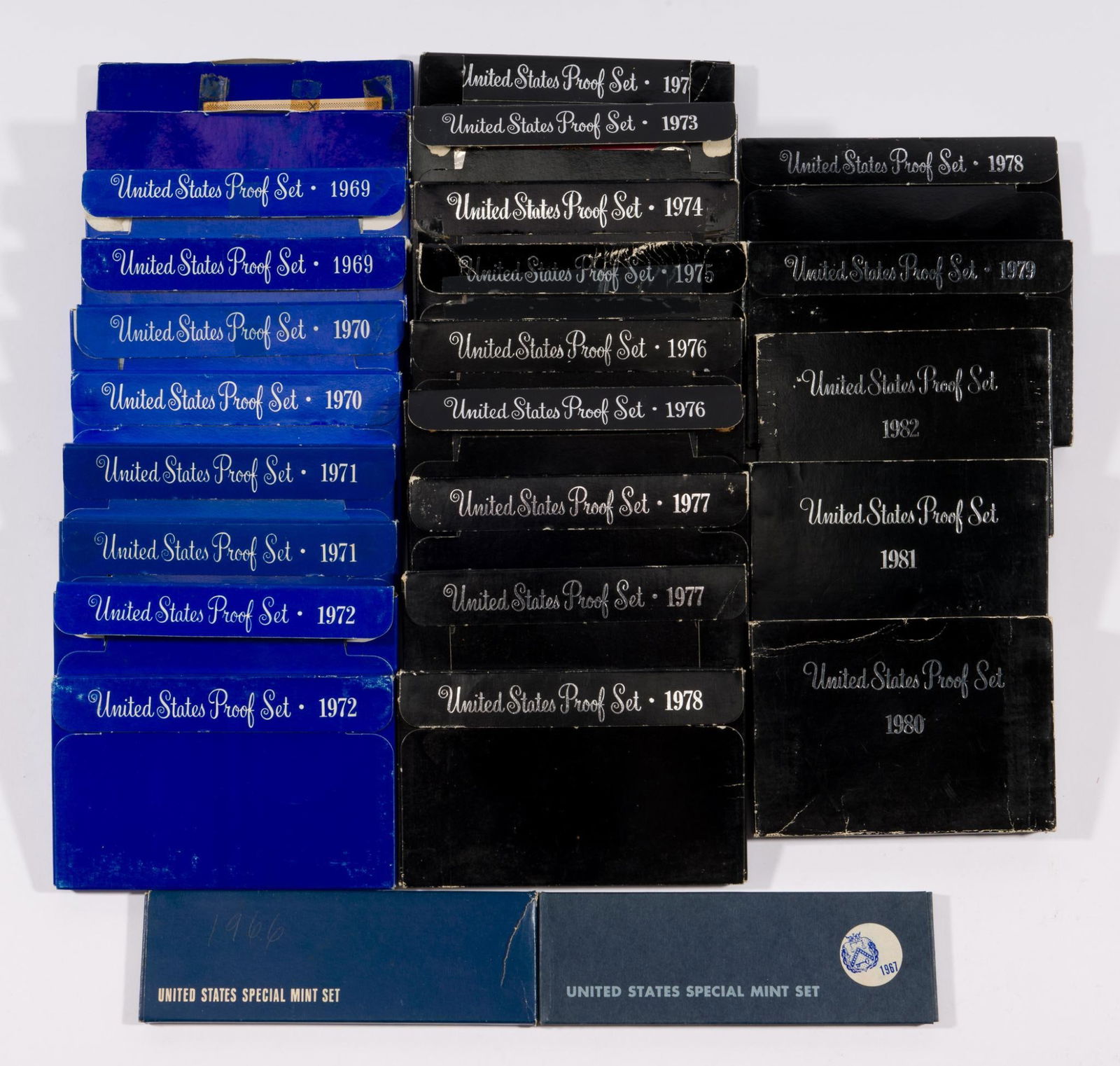 26 Proof Sets From The 1960's, 1970's, 1980's Including Some Silver (1 of 5)