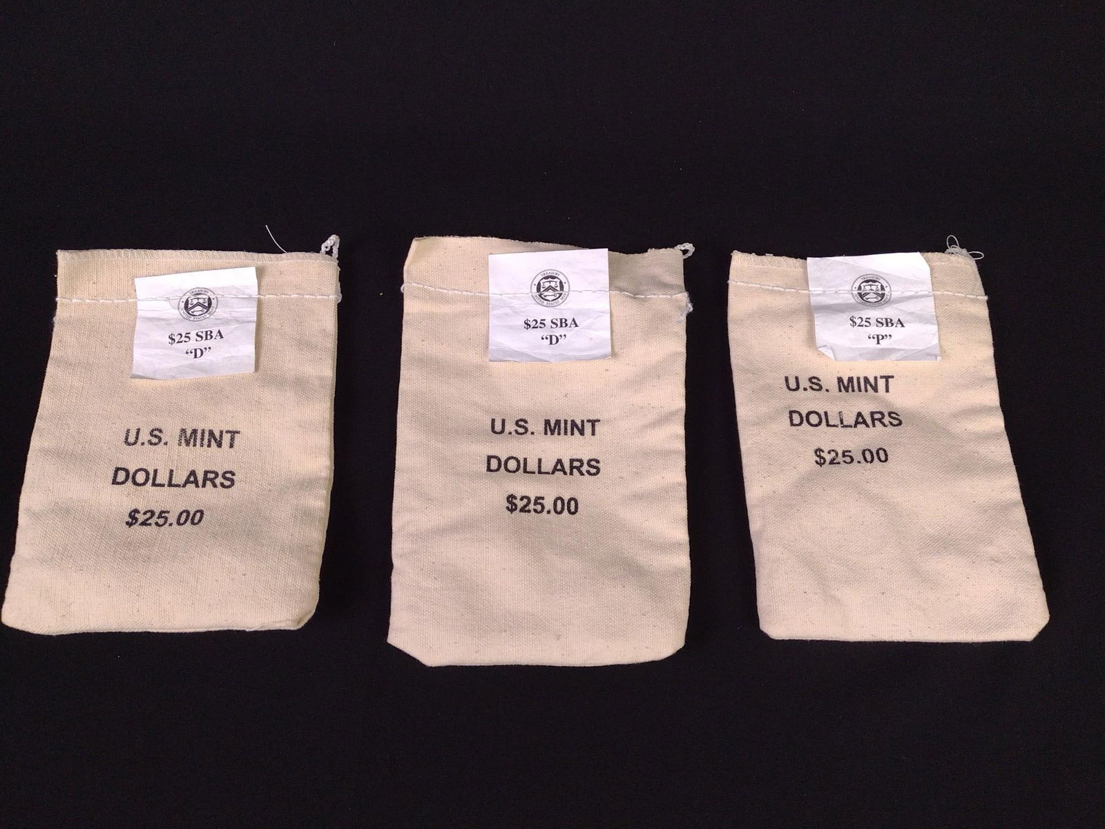 3 U.S. Mint Susan B. Anthony Dollars Bags (1 of 3)