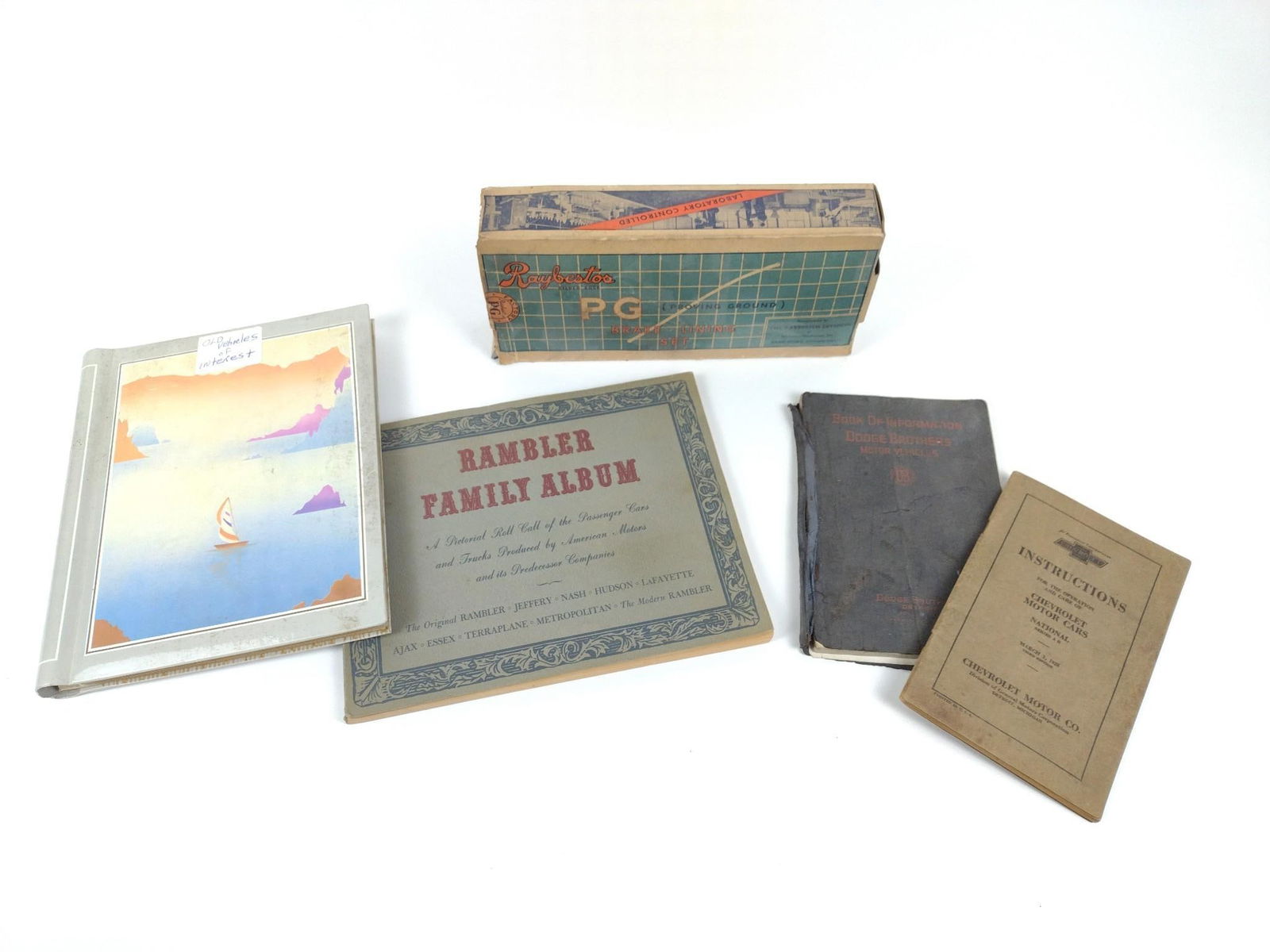 Raybestos Brake Lining Set & Vintage Car Books (1 of 10)