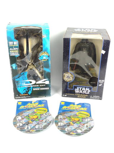 Darth Vader Talking Bank, Id4 Supreme Commander, Ninja Turtles Marbles