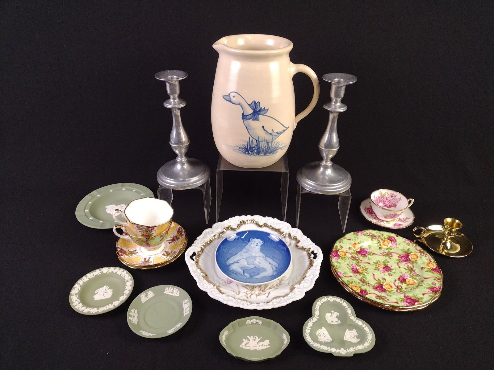 19 Ceramics and Metalware incl Dresden (1 of 11)