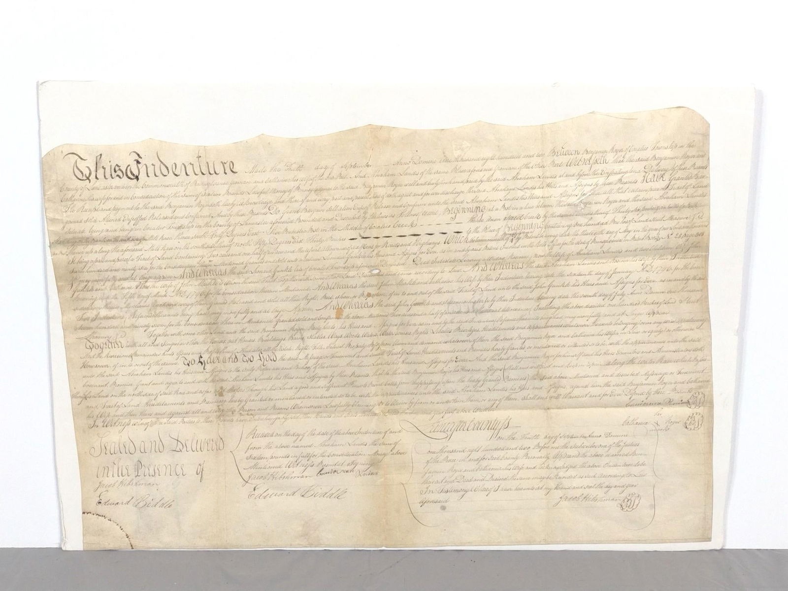 1802 Lancaster, PA Indenture (1 of 6)