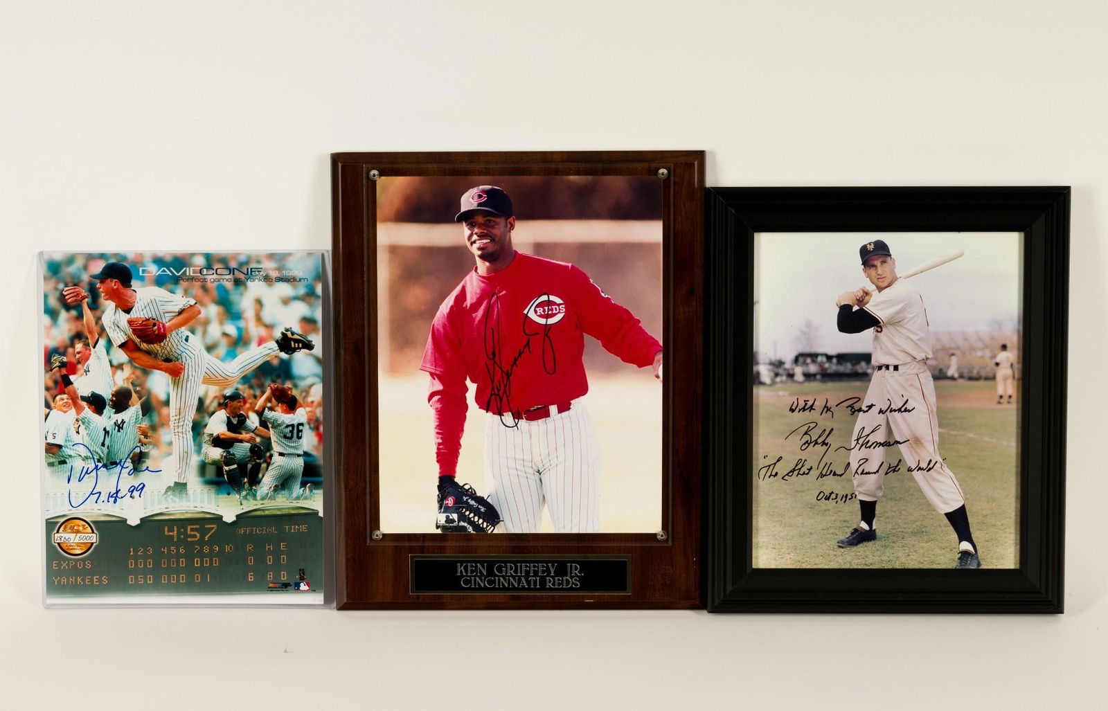 3 Autographed Baseball Photos incl Griffey and Cone (1 of 11)