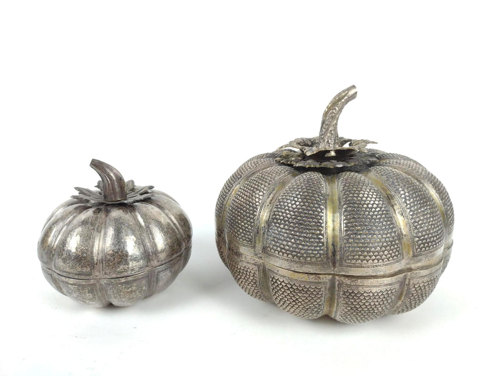2 Silverplate Pumpkin Boxes (1 of 9)