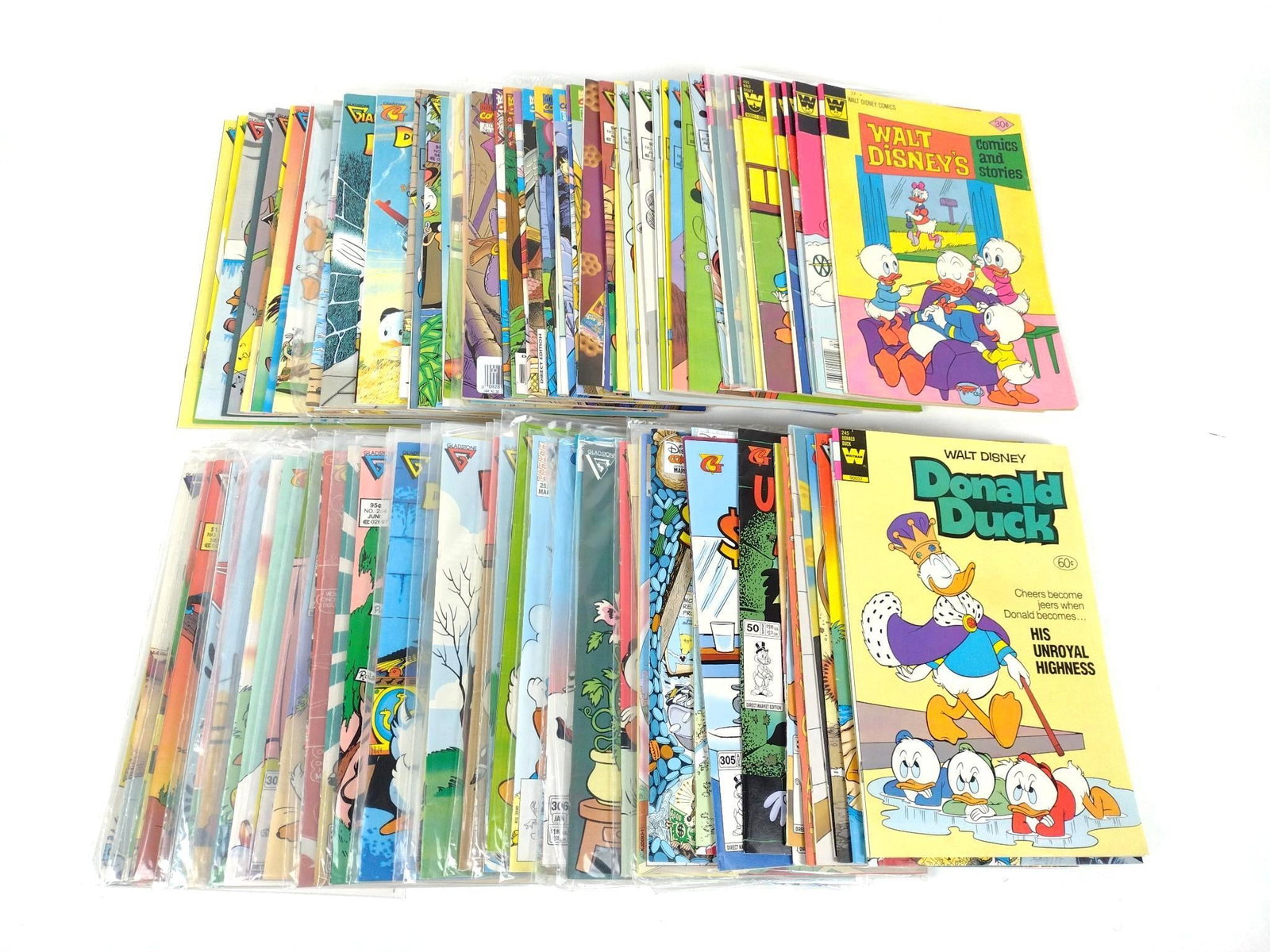 100 Disney Comic Books incl Donald Duck: Various publication years.