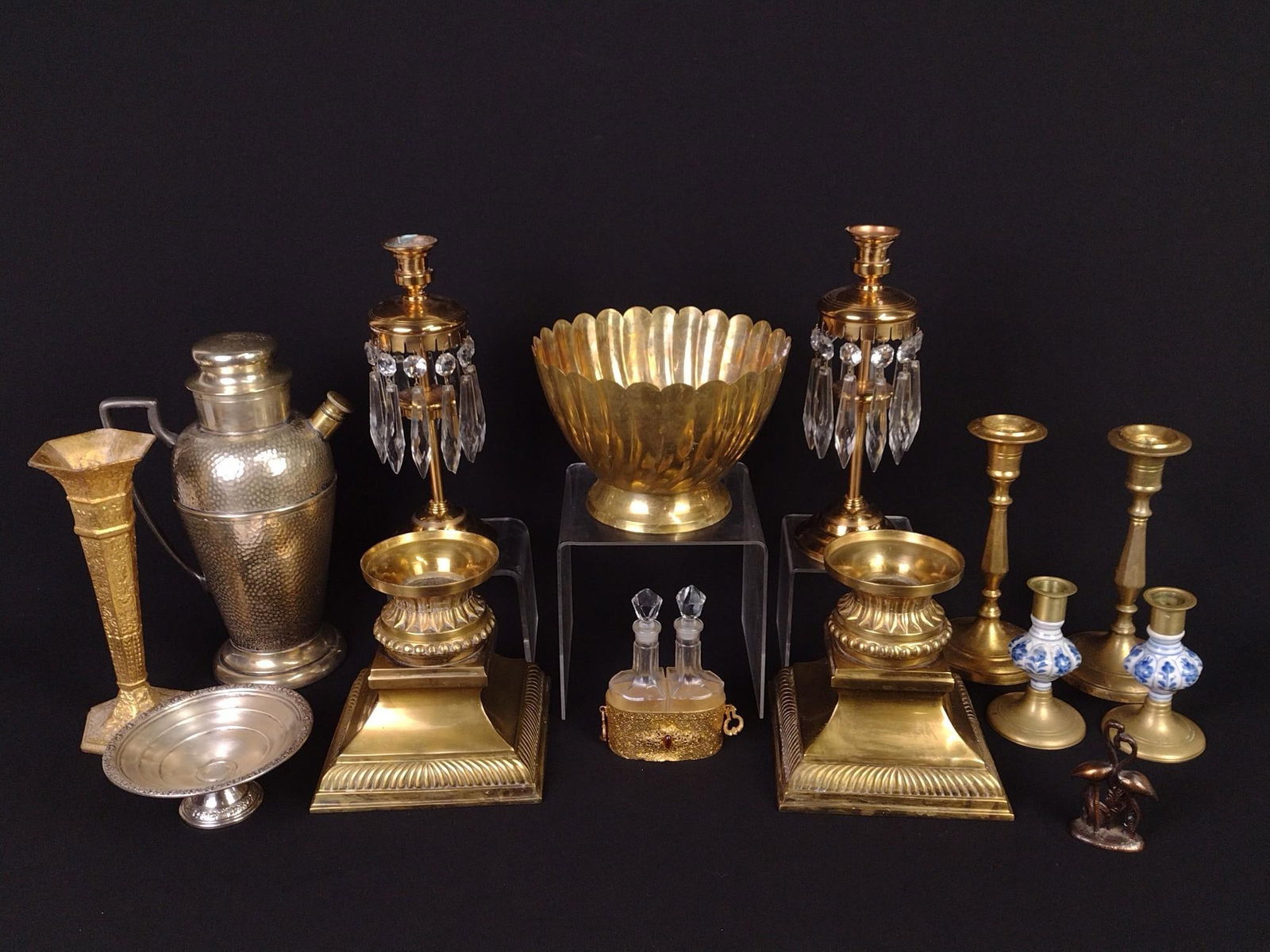 14 Pcs Metalware incl Sterling Weighted Compote (1 of 10)