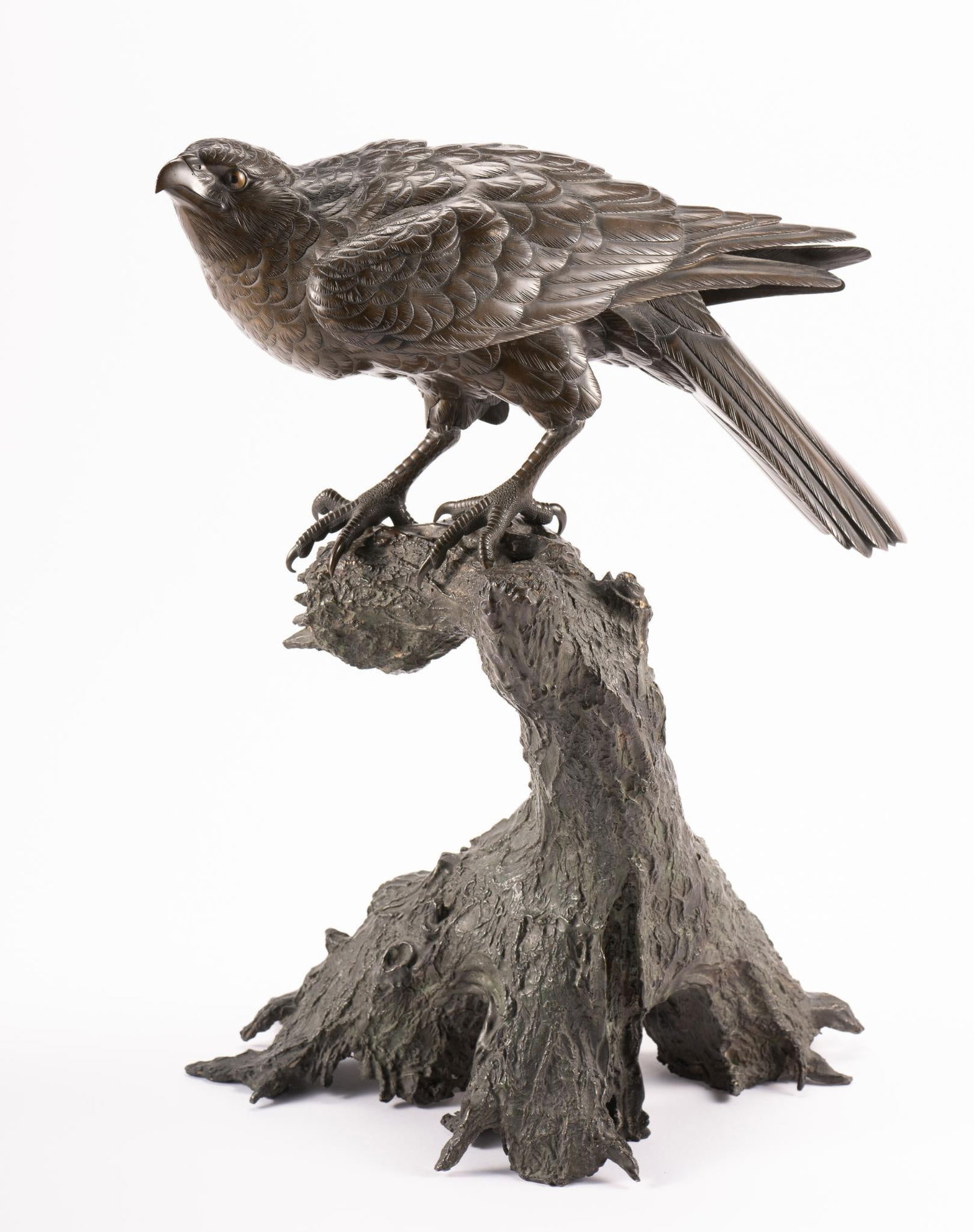 Akasofu Gyokko (Japanese) Bronze Model of a Goshawk (1 of 5)
