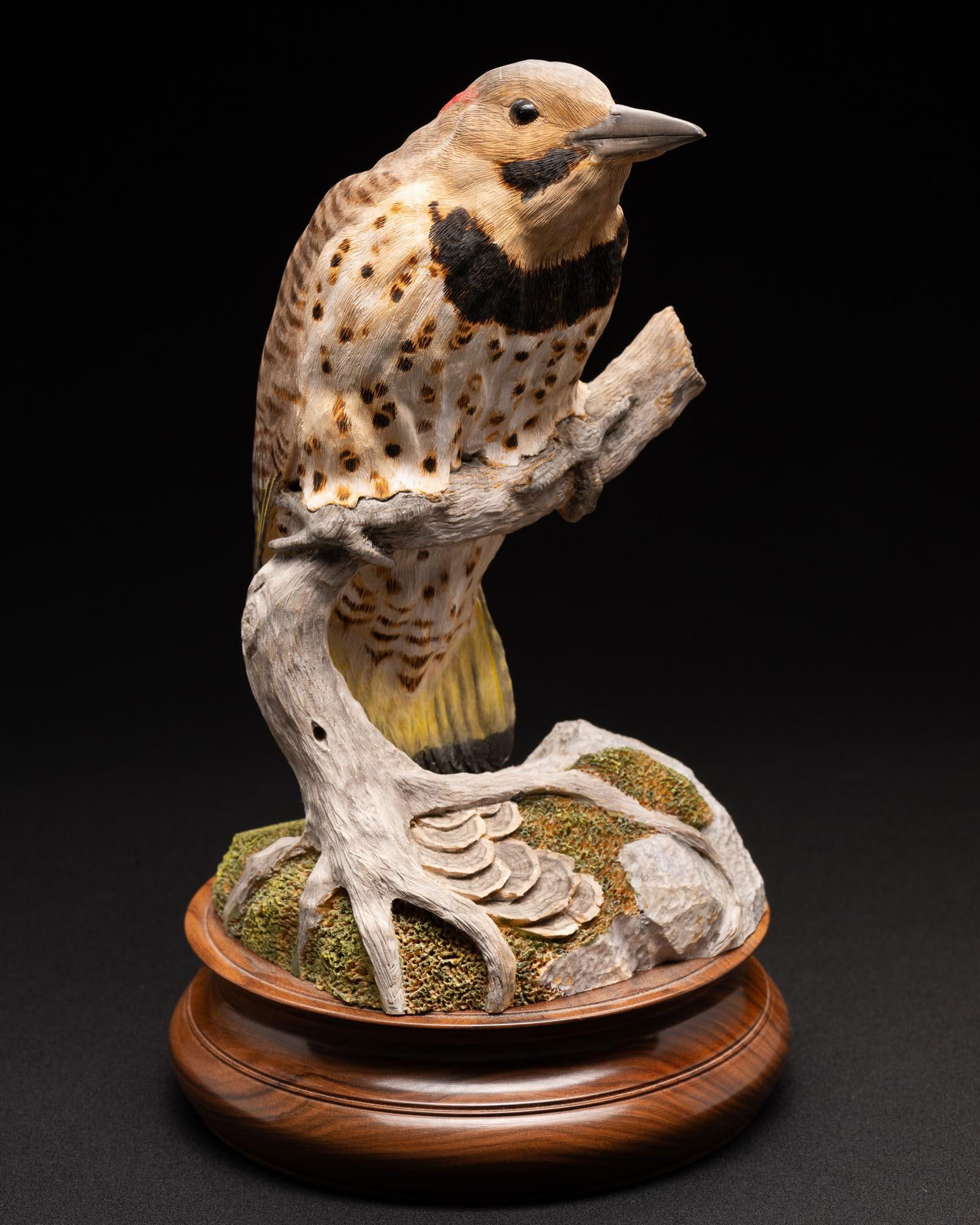 Carved Wood and Painted Bird Sculpture by Ernest F. Muehlmatt (1 of 7)