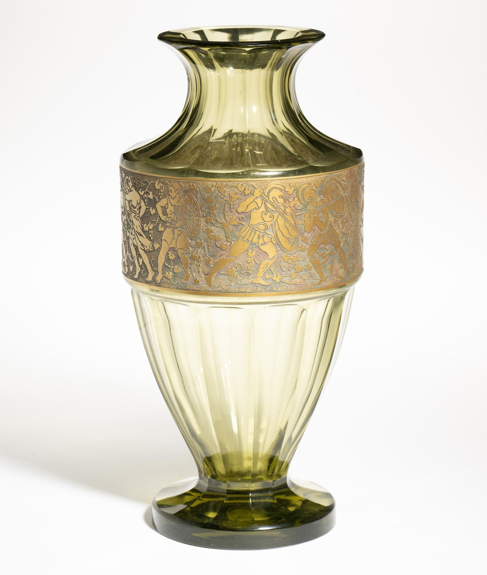 Signed Art Deco Moser Warrior Vase (1 of 6)