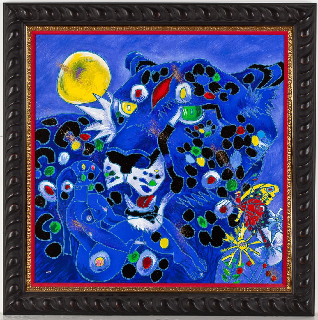 Jiang Tie-Feng (Chinese, B. 1938): Jiang Tie-Feng (Chinese, B. 1938). Vision. Serigraph on canvas. Signed, lower right and numbered VII/L, lower left. Jiang Tie-Feng was born in Ningbo, Zhejiiang Province, in China. He is known as a co