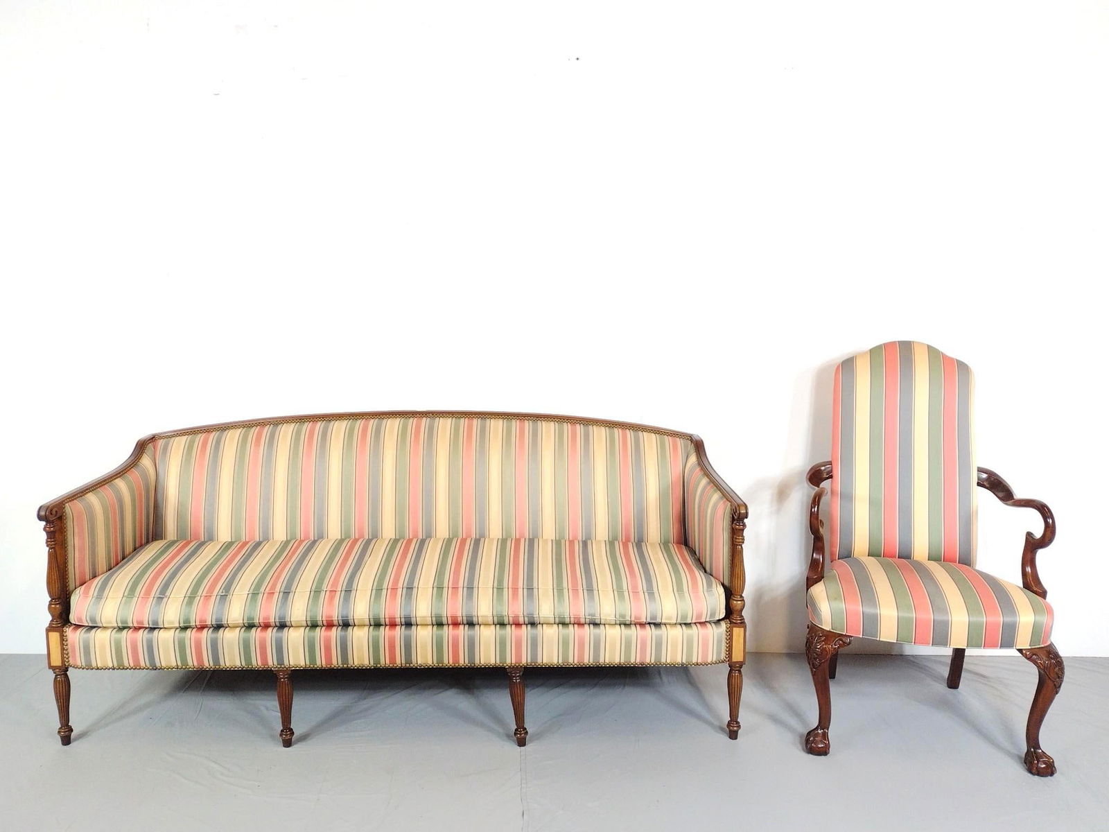 Hickory Federal Style Sofa with Arm Chair (1 of 16)