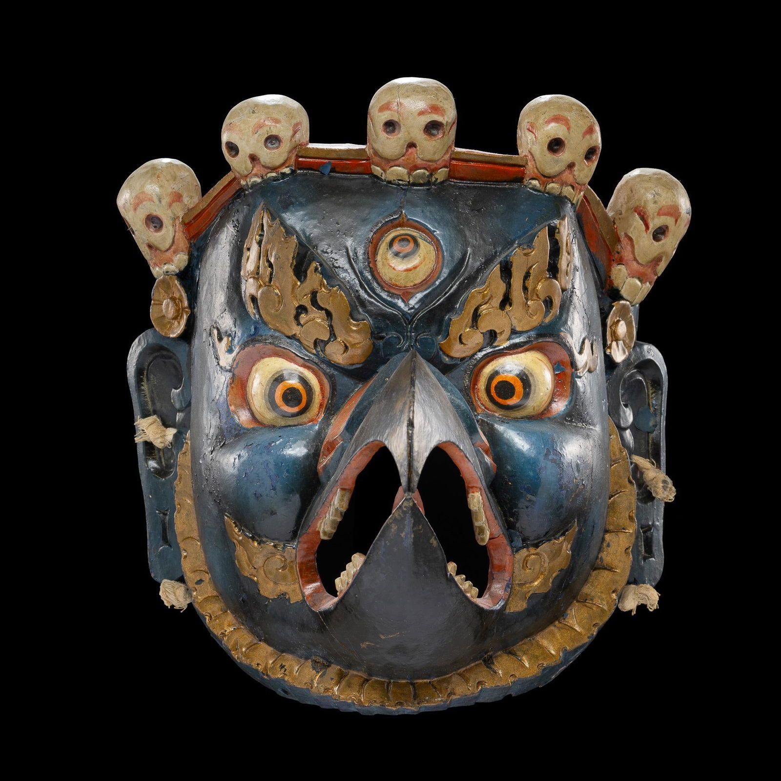 Tibetan Mahakala Mask with Beaks and Skulls (1 of 7)