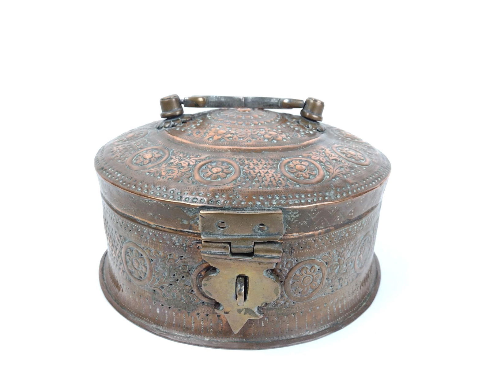 Indian Copper Paan Daan Box (1 of 10)