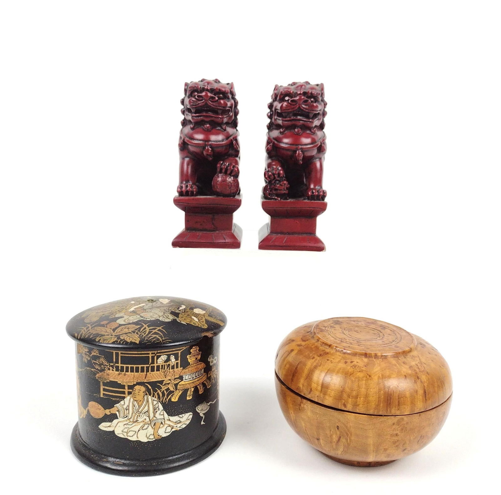 4 Pcs incl Foo Dogs and 2 Boxes (1 of 8)