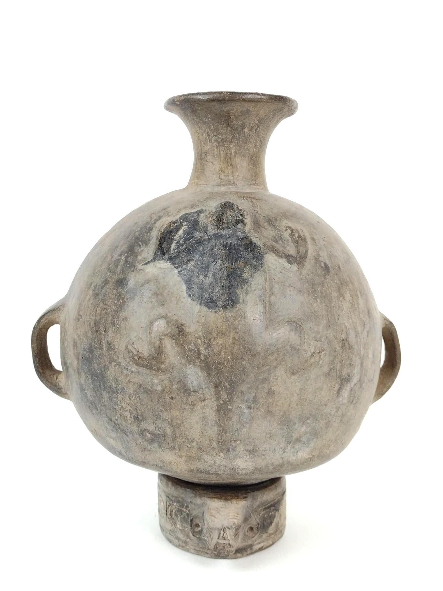 Reproduction Vessel with Lizard on Figural Base (1 of 6)