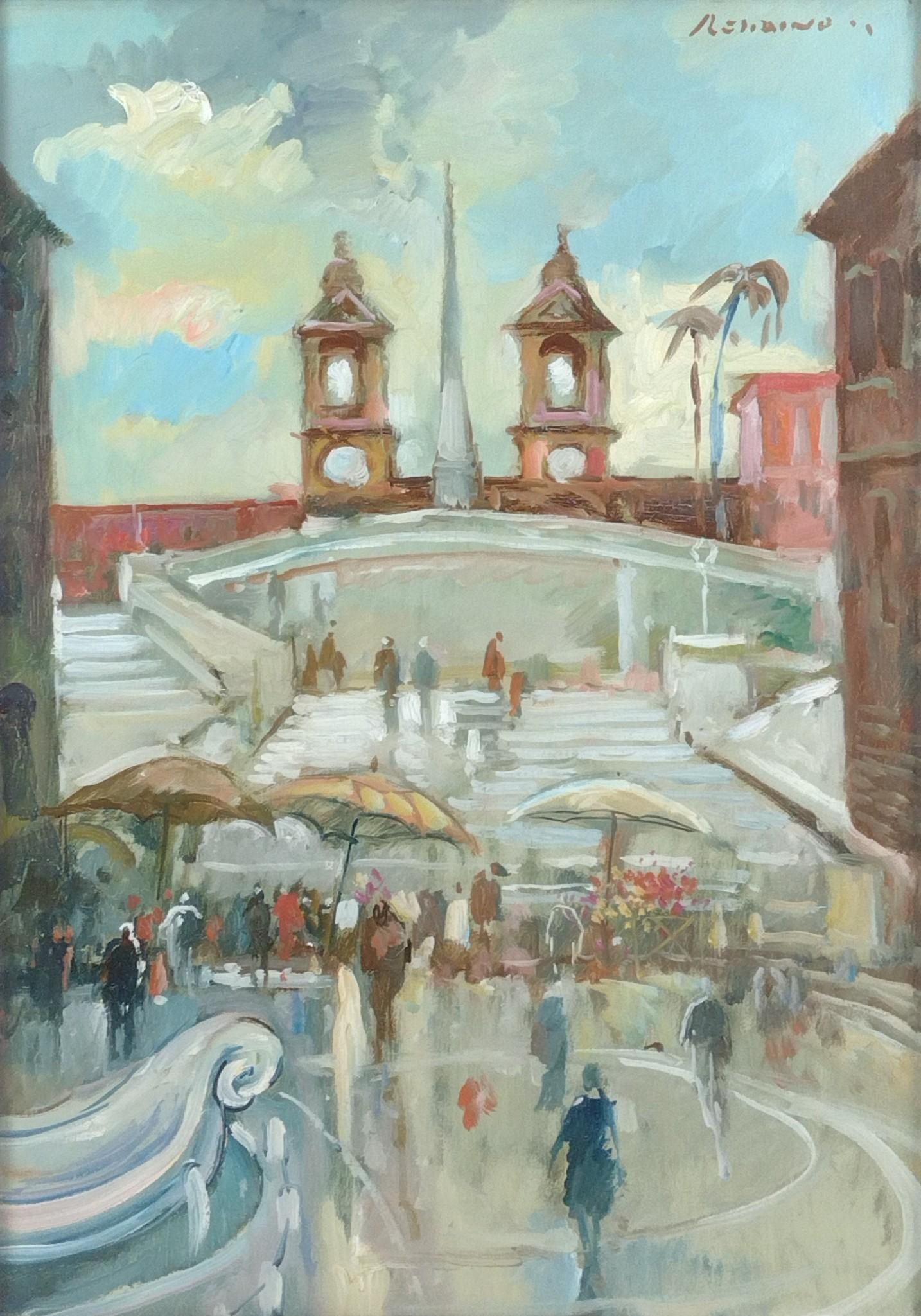 Mario Restaino Street Scene Painting (1 of 5)