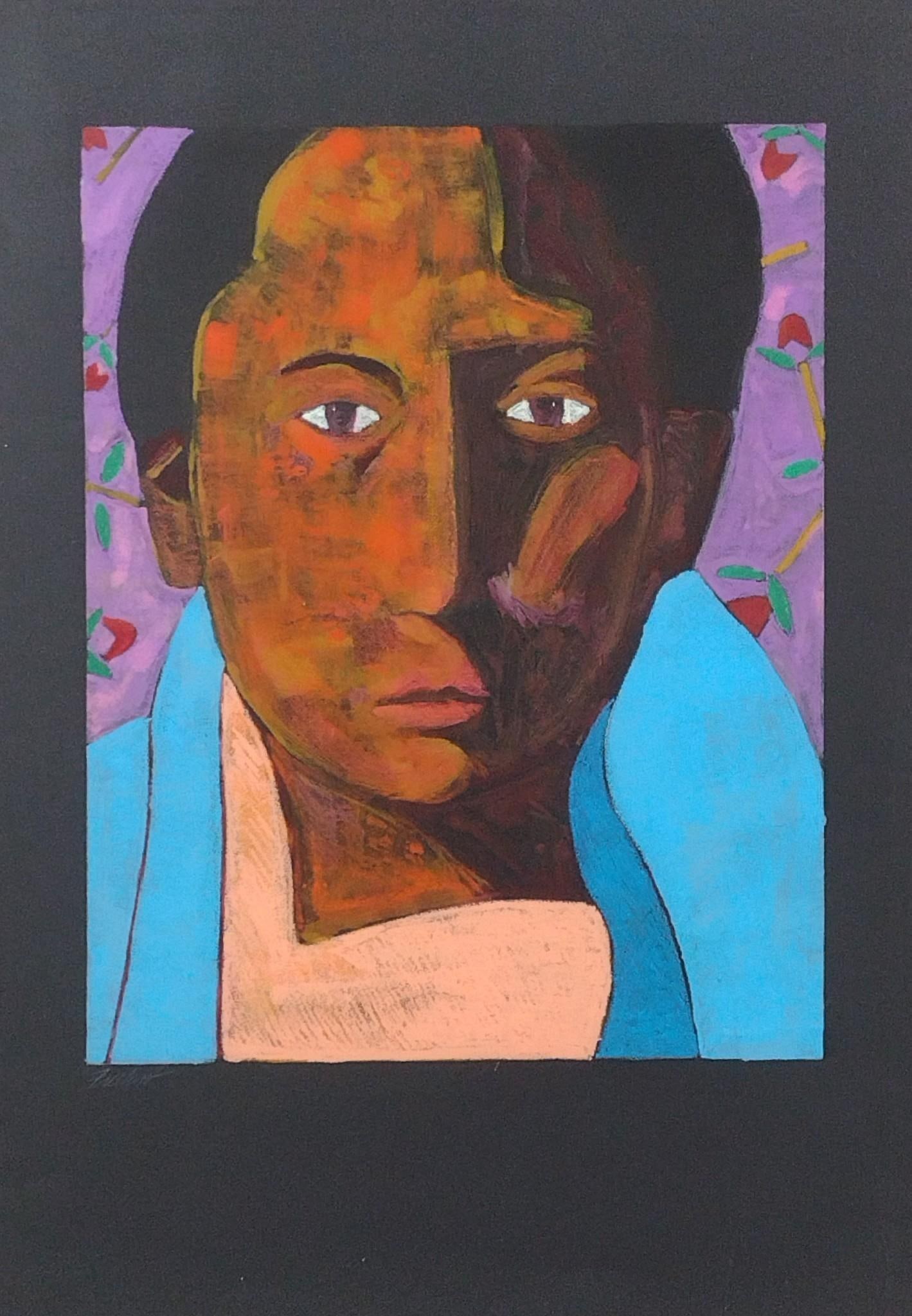 Aaron Freeland Navajo Monoprint Self Portrait (1 of 5)