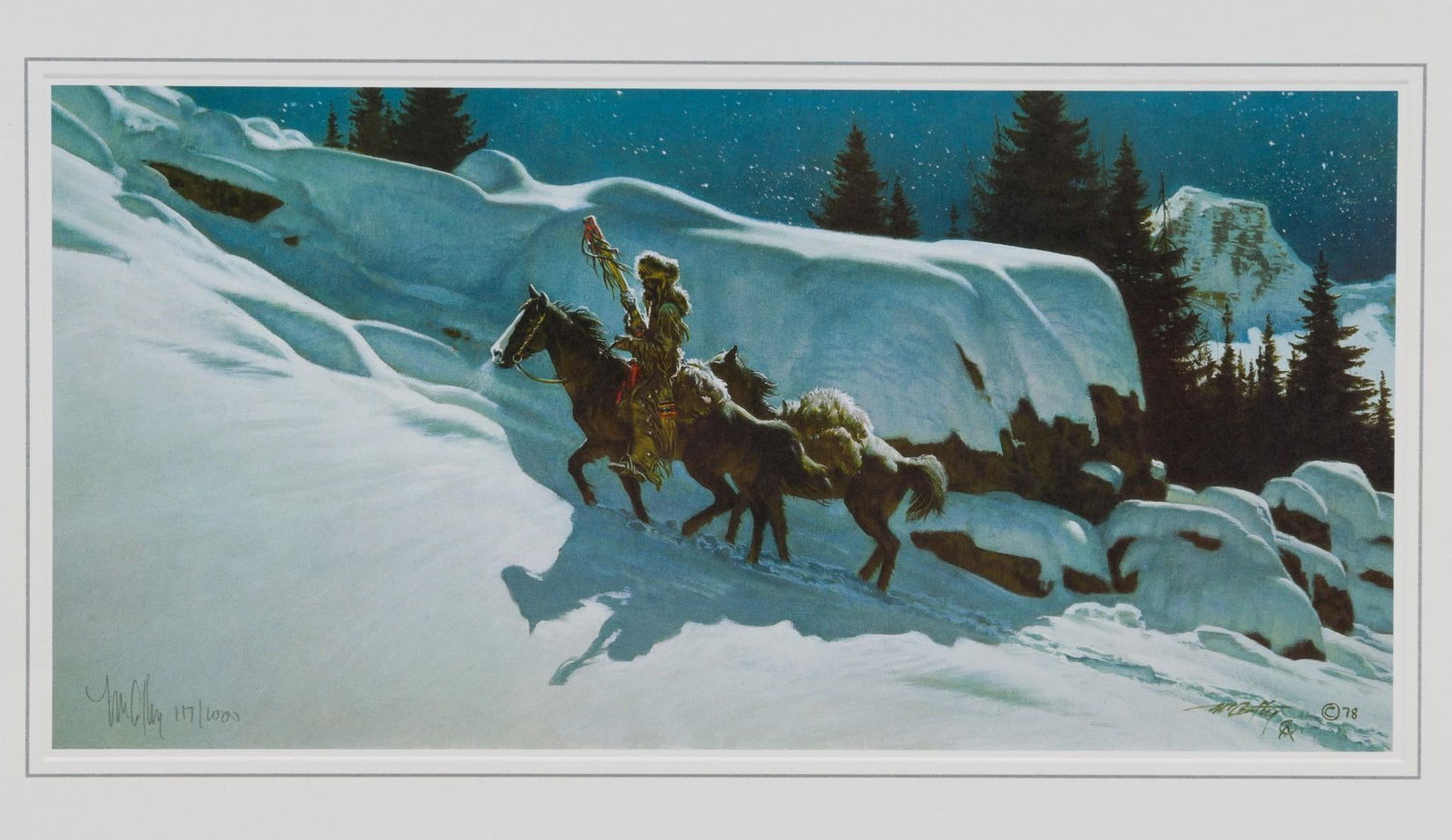 Frank McCarthy "Moonlit Trail" Ltd Ed Print (1 of 5)