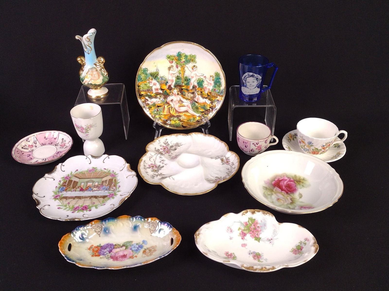 11 Pcs Ceramics and Glassware incl Oyster Plate (1 of 6)