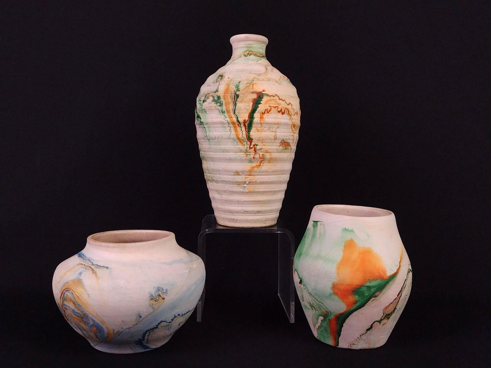 3 Nemadji Pottery Vases (1 of 10)