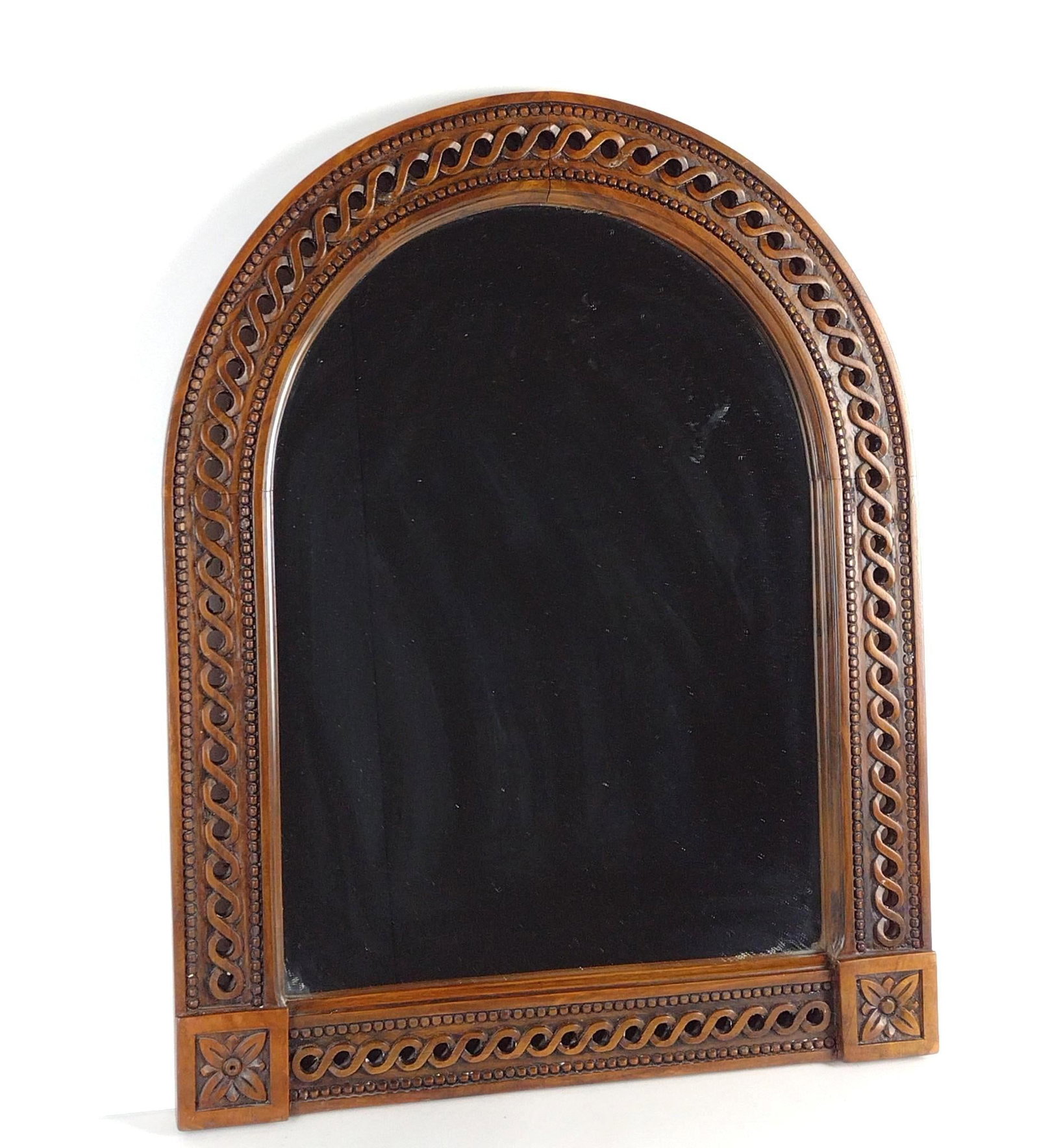 Carved Wall Mirror: NOT ELIGIBLE FOR IN-HOUSE SHIPPING. Overall with frame 29-1/2" high x 23-1/4" wide.